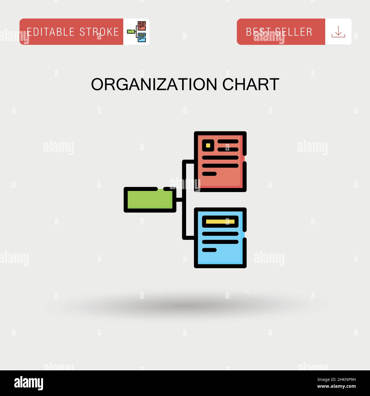 Organigramm einfaches Vektorsymbol. Stock Vektor