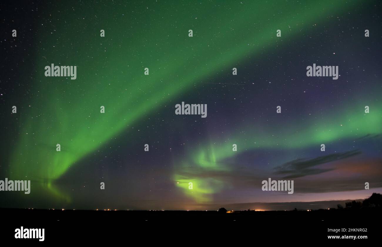 Northern Lights in Island Stockfoto
