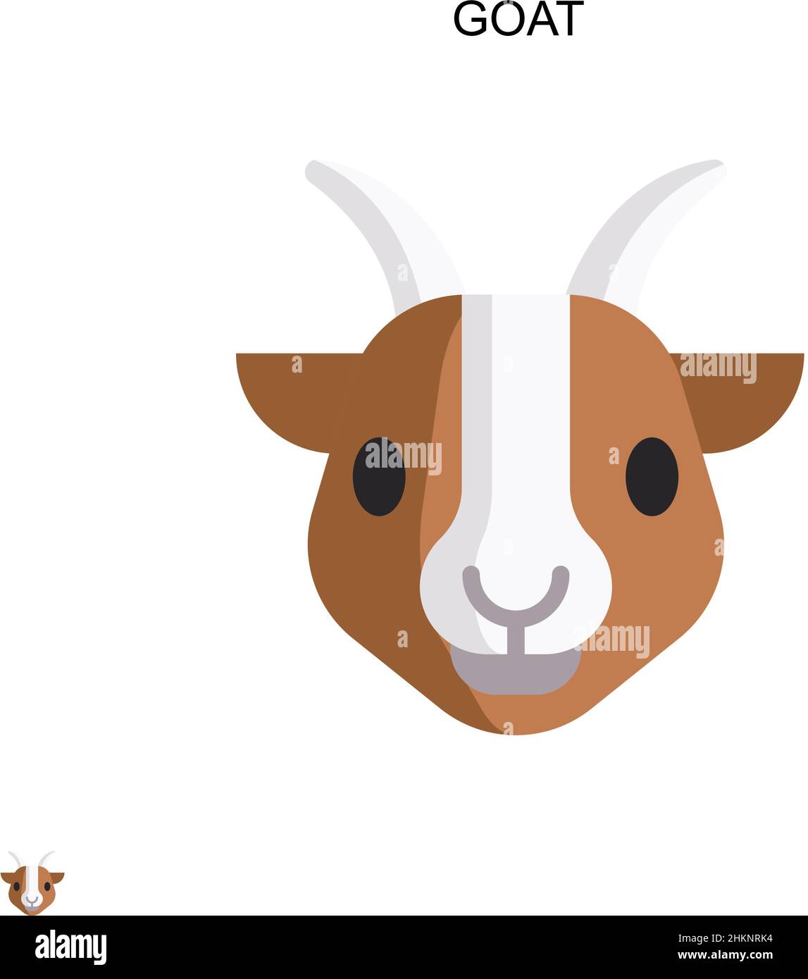 Einfaches Vektorsymbol Ziege. Illustration Symbol Design-Vorlage für Web mobile UI-Element. Stock Vektor