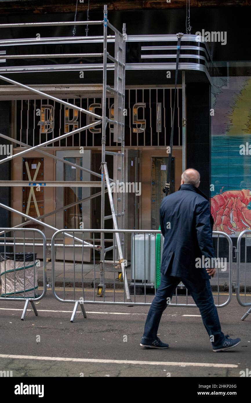Glasgow, Schottland, Großbritannien. 13th. Januar 2022: Hinter den Kulissen des Batgirl-Sets in Glasgow. Stockfoto