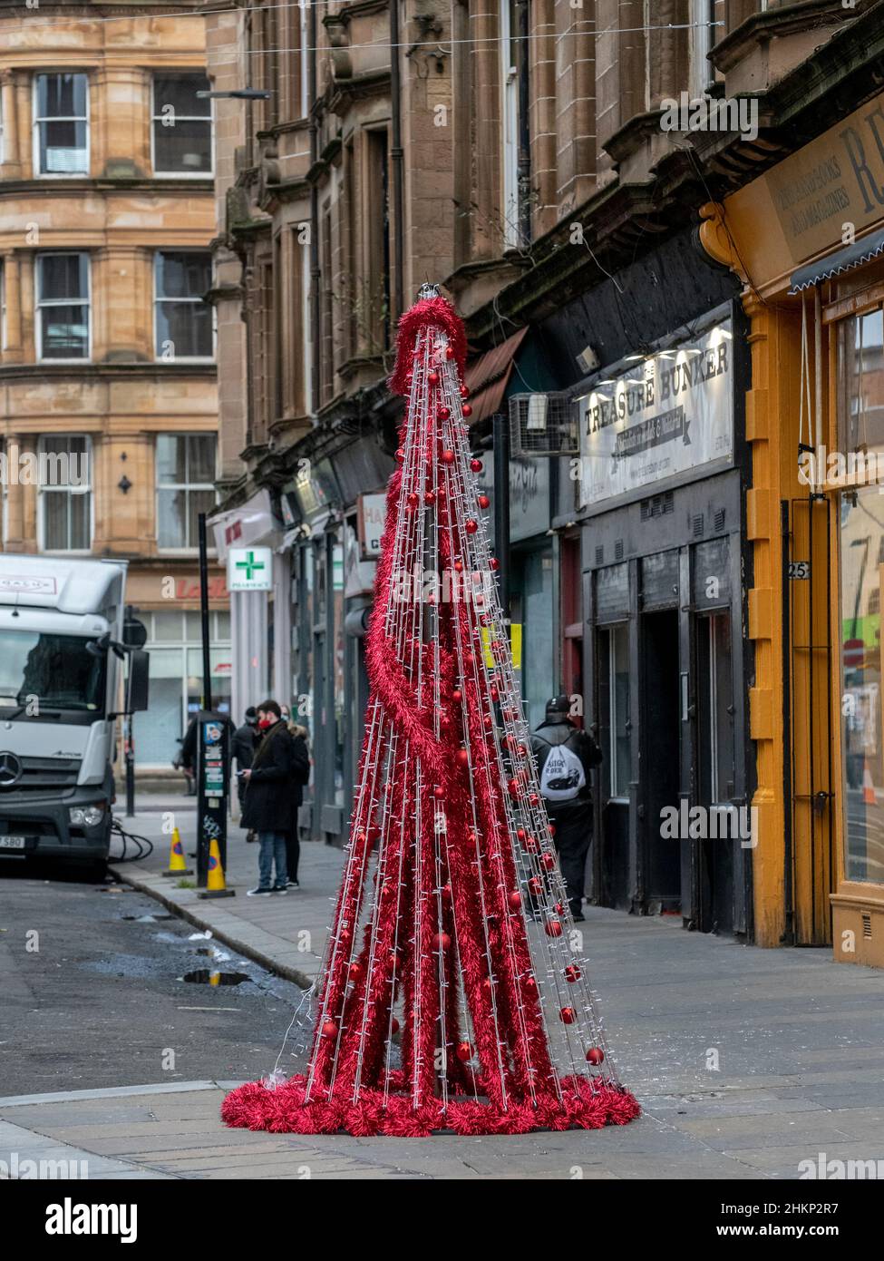 Glasgow, Schottland, Großbritannien. 13th. Januar 2022: Hinter den Kulissen des Batgirl-Sets in Glasgow. Stockfoto