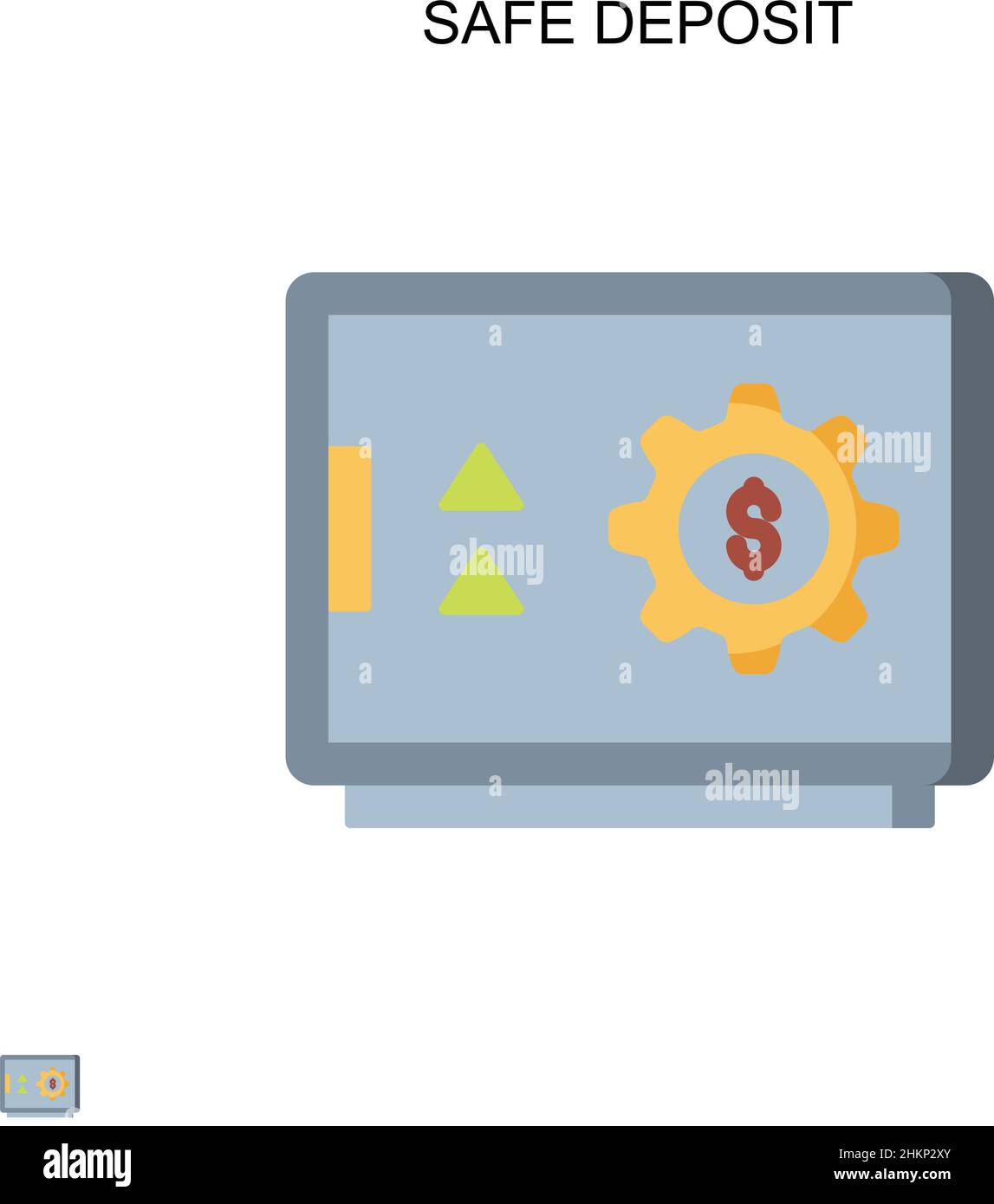 Safe deposit Simple Vektor-Symbol. Illustration Symbol Design-Vorlage für Web mobile UI-Element. Stock Vektor