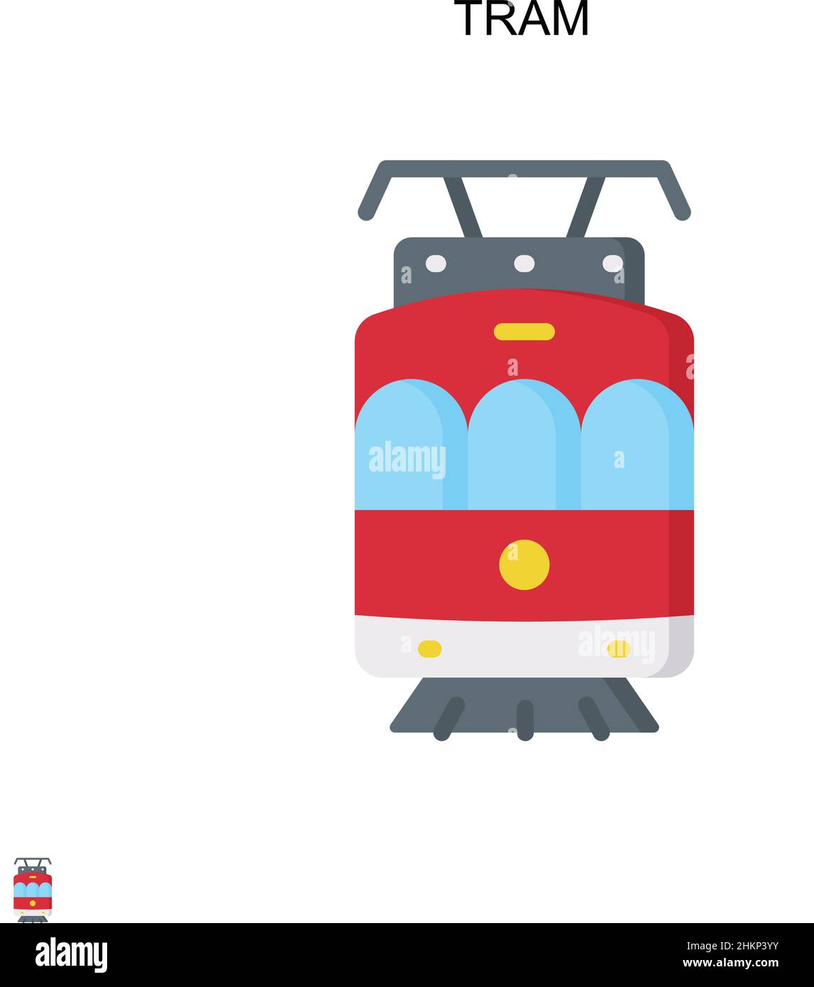 Tram Simple Vector-Symbol. Illustration Symbol Design-Vorlage für Web mobile UI-Element. Stock Vektor