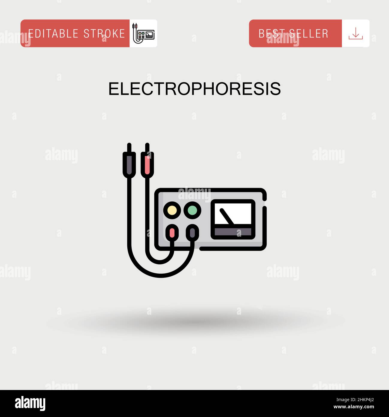 Einfaches Vektorsymbol für Elektrophorese. Stock Vektor