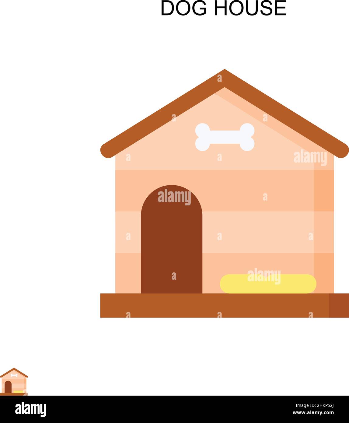 Einfaches Vektor-Symbol für Hundehütte. Illustration Symbol Design-Vorlage für Web mobile UI-Element. Stock Vektor
