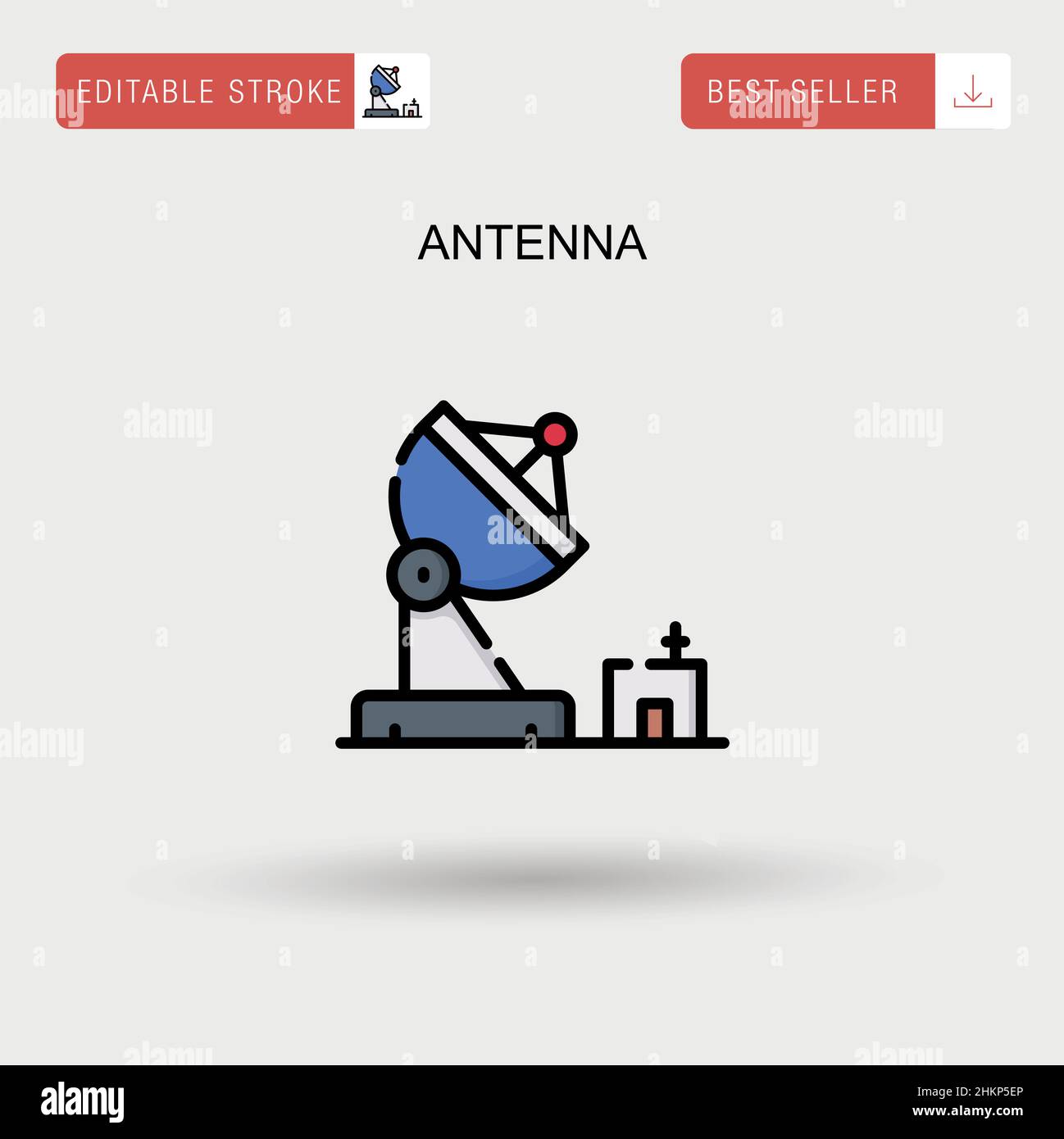 Symbol für einfachen Vektor der Antenne. Stock Vektor