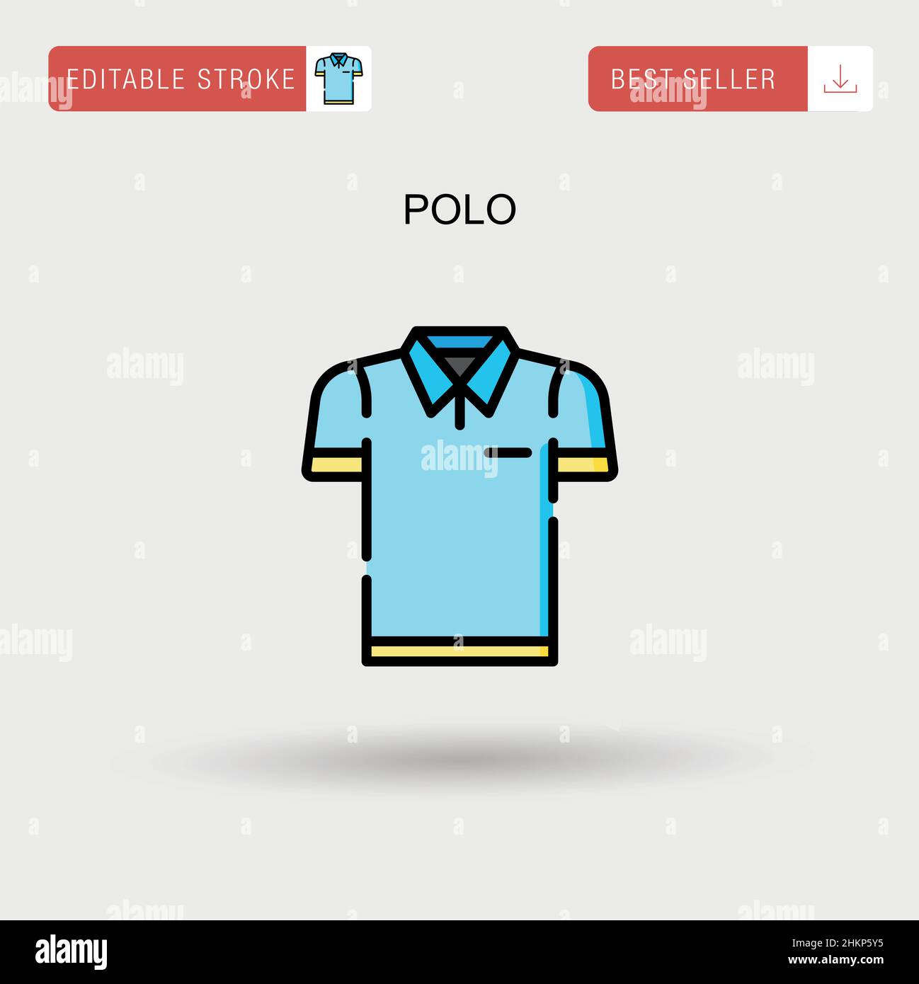 Einfaches Vektor-Symbol für Polo. Stock Vektor