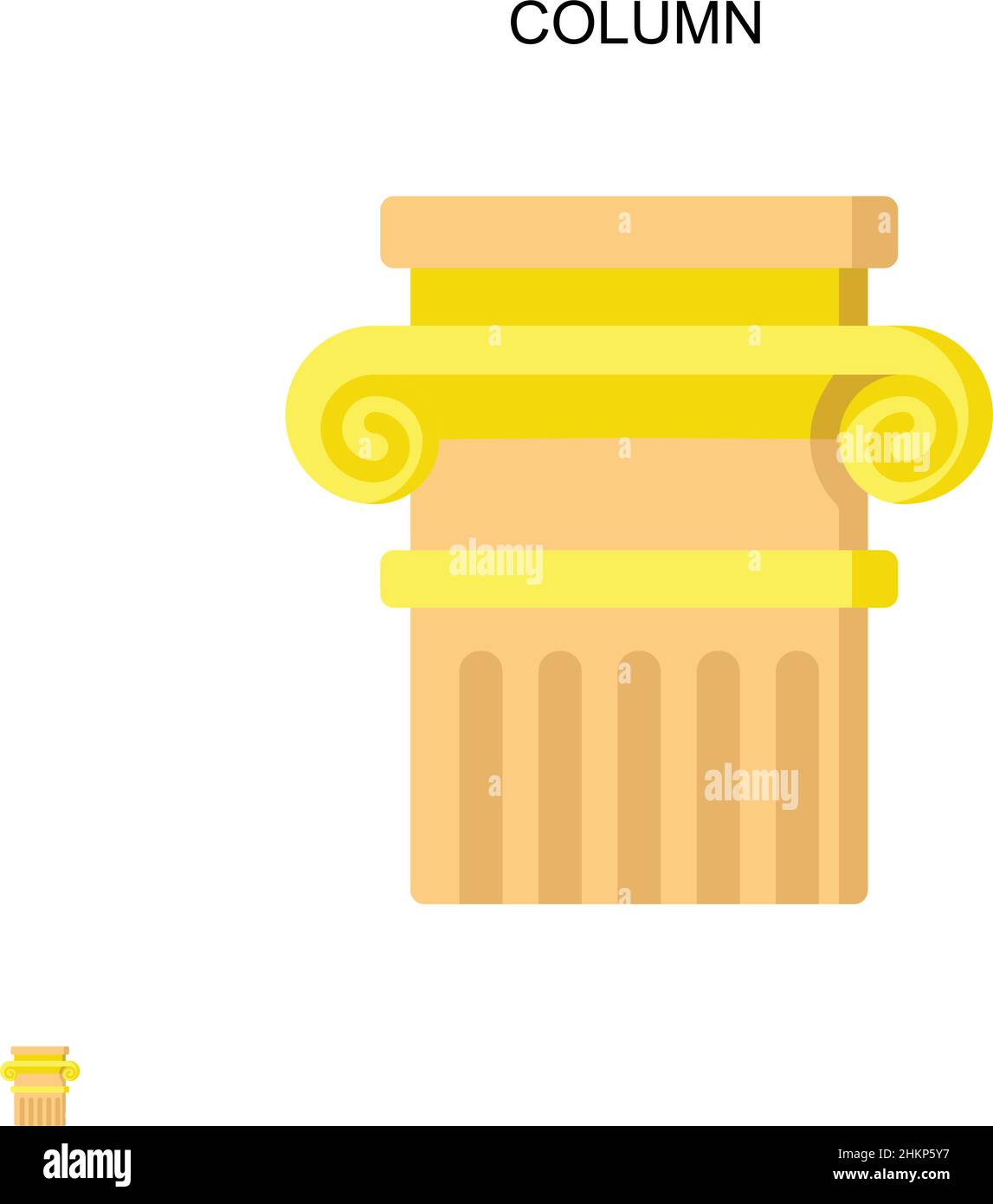 Symbol für einfachen Vektor der Spalte. Illustration Symbol Design-Vorlage für Web mobile UI-Element. Stock Vektor