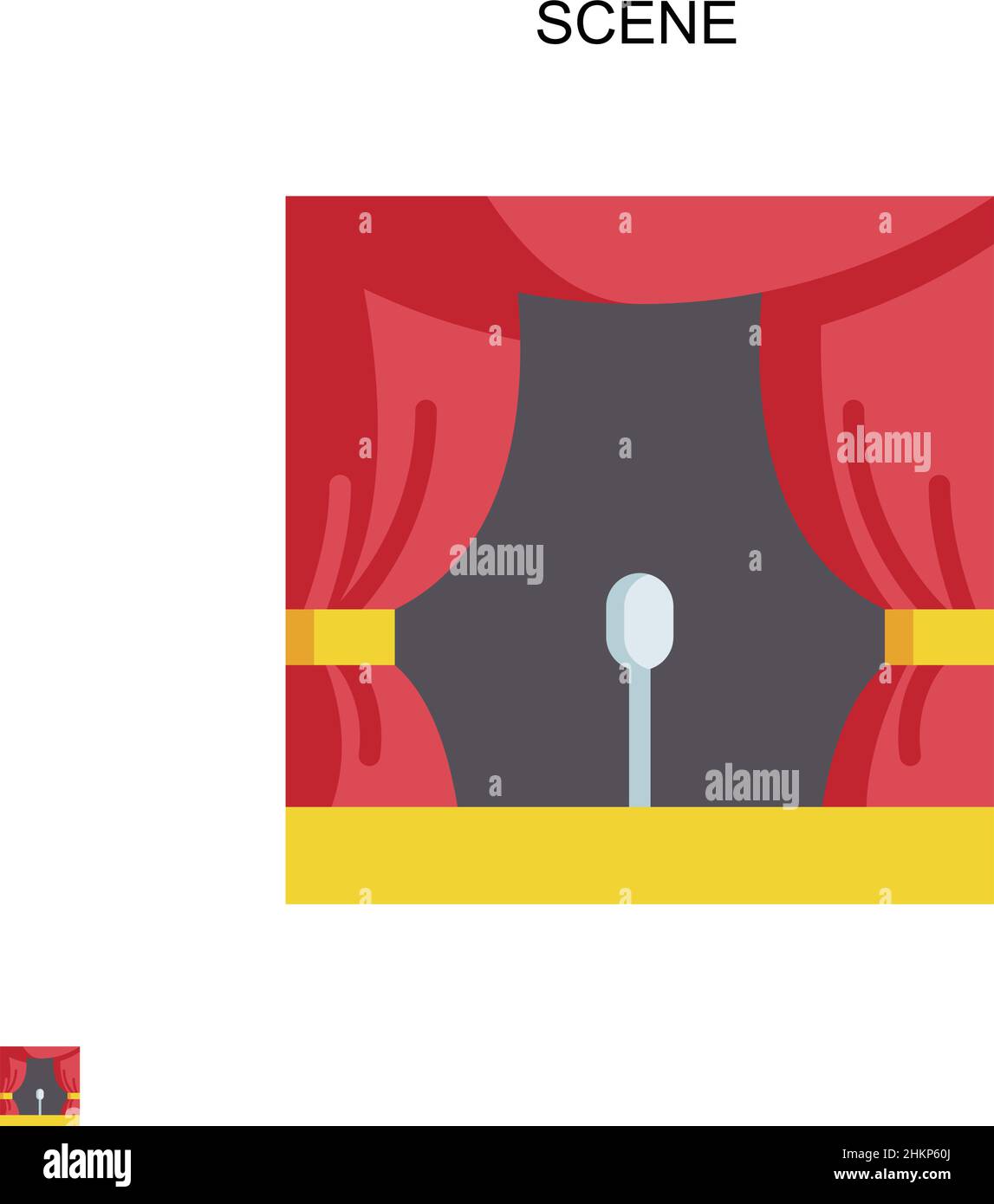 Einfaches Vektorsymbol für Szene. Illustration Symbol Design-Vorlage für Web mobile UI-Element. Stock Vektor