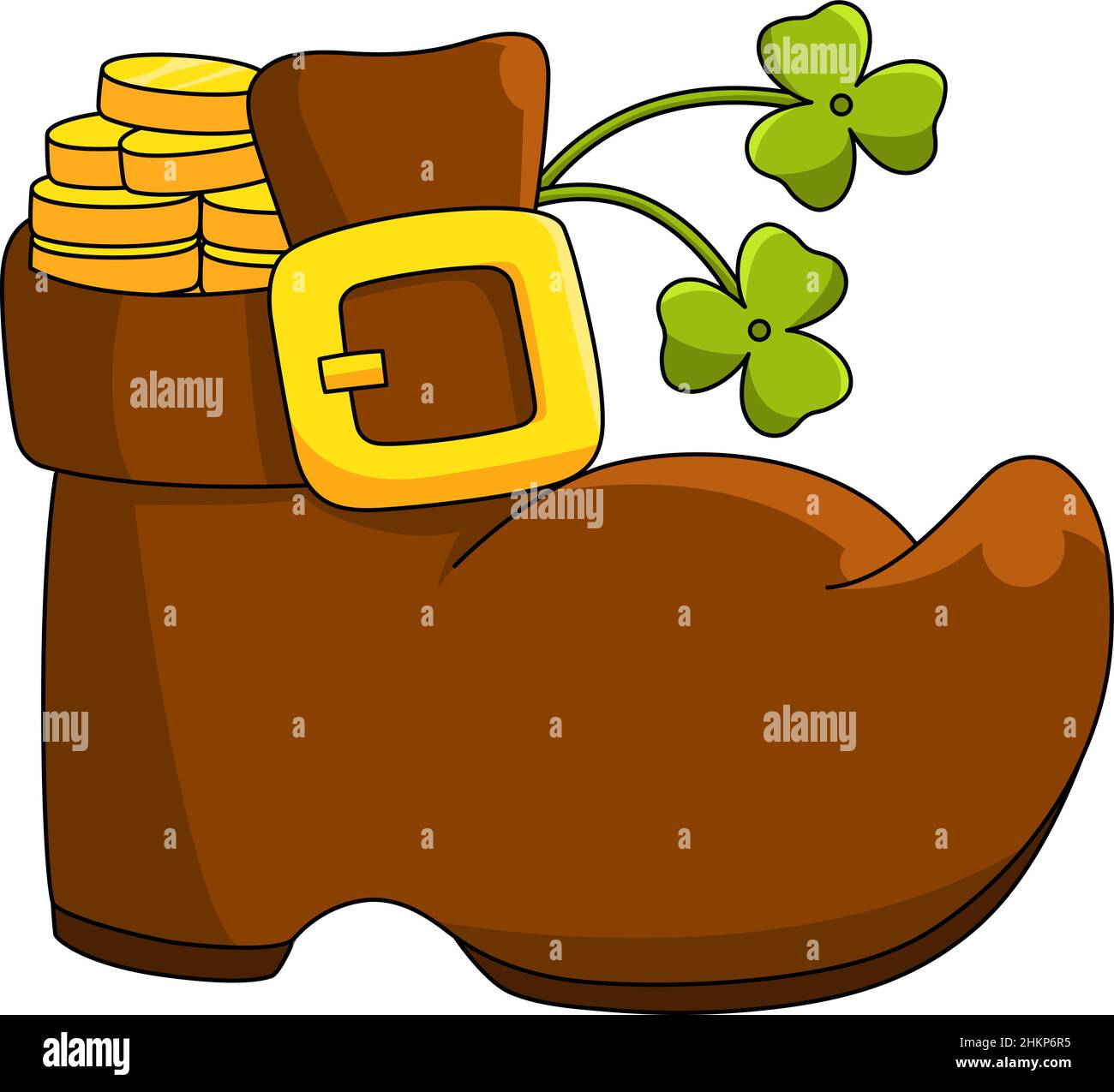 St. Patricks Day Schuh Cartoon Clipart Vektor Stock Vektor
