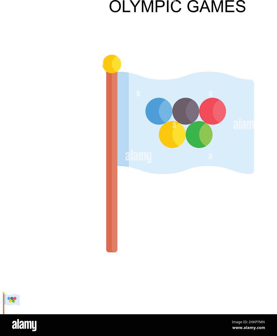 Olympische Spiele einfaches Vektor-Symbol. Illustration Symbol Design-Vorlage für Web mobile UI-Element. Stock Vektor