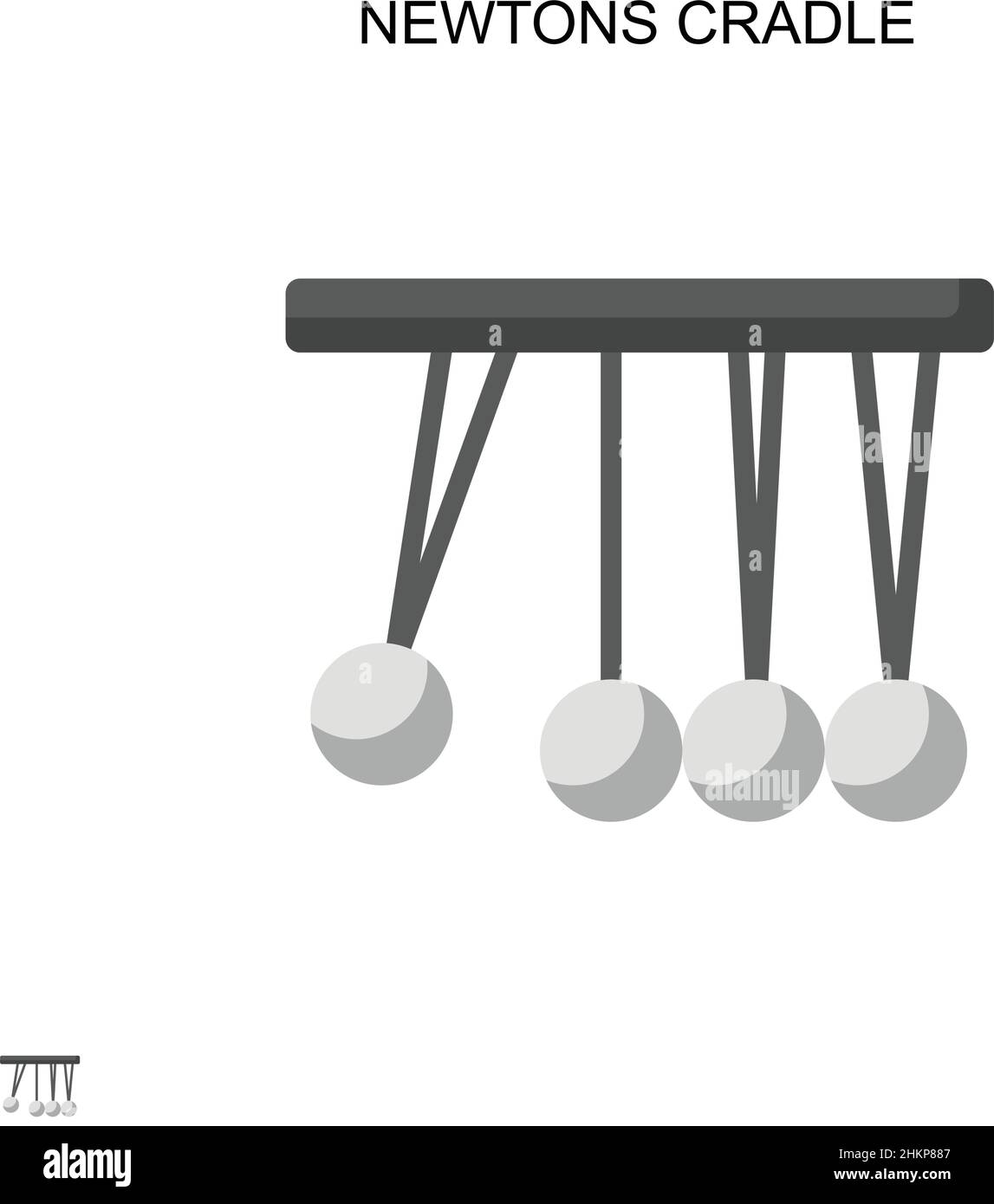 Einfaches Vektorsymbol für die Newtons-Wiege. Illustration Symbol Design-Vorlage für Web mobile UI-Element. Stock Vektor