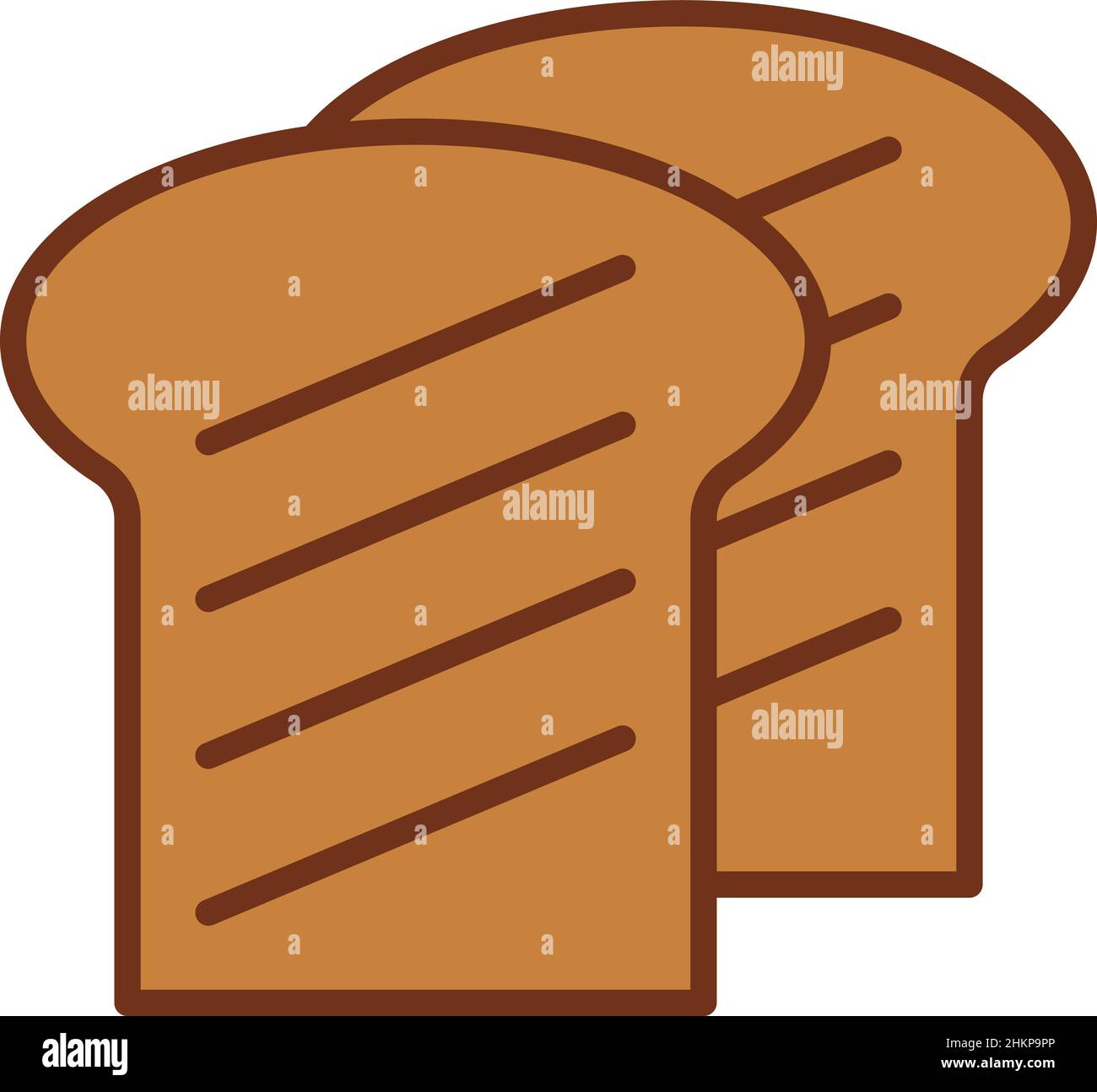 Symbol Für „Toast Mit Brot Gefüllt“, Vektor Stock Vektor