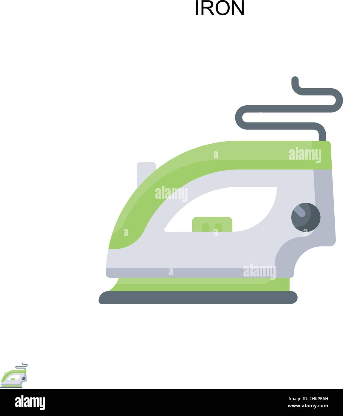 Einfaches Vektorsymbol Eisen. Illustration Symbol Design-Vorlage für Web mobile UI-Element. Stock Vektor