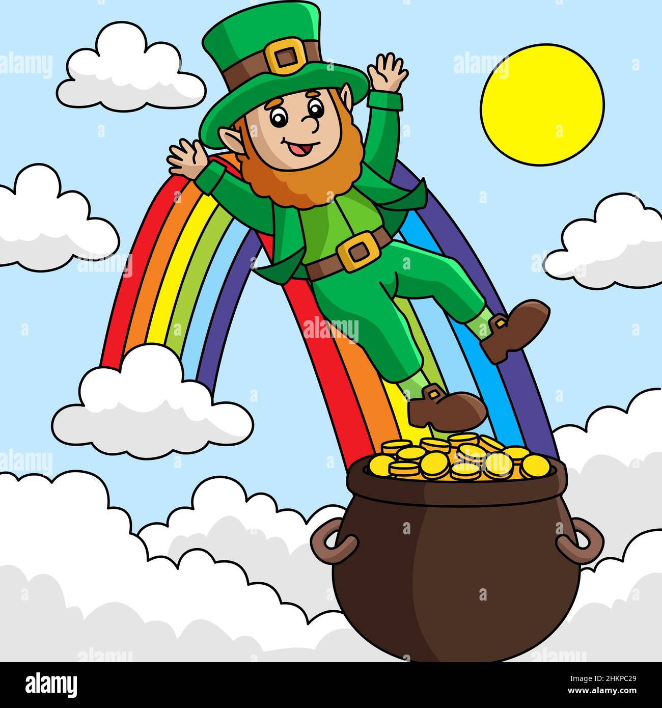 St. Patricks Day Kobold Cartoon Vektor Stock Vektor