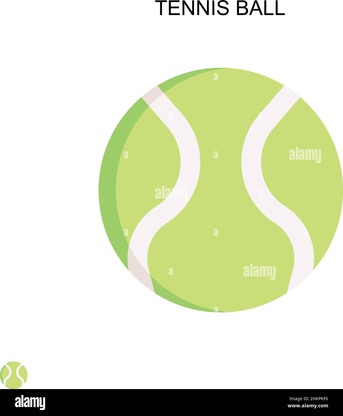 Einfaches Vektor-Symbol für Tennisball. Illustration Symbol Design-Vorlage für Web mobile UI-Element. Stock Vektor