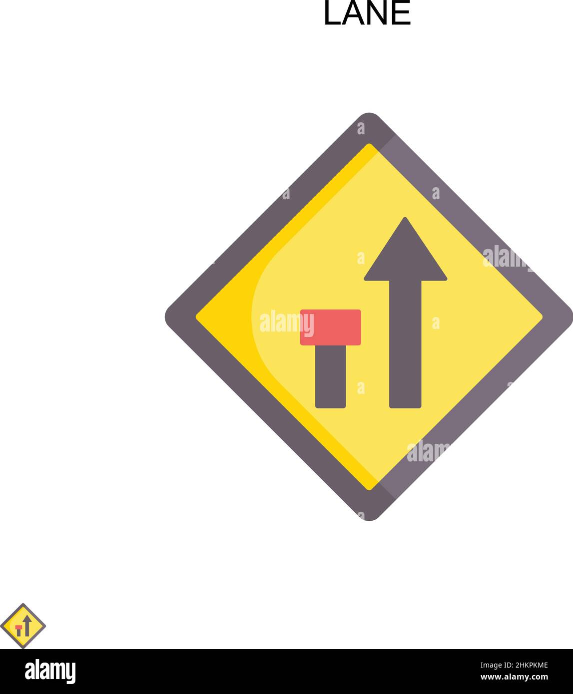 Einfaches Vektorsymbol „Lane“. Illustration Symbol Design-Vorlage für Web mobile UI-Element. Stock Vektor