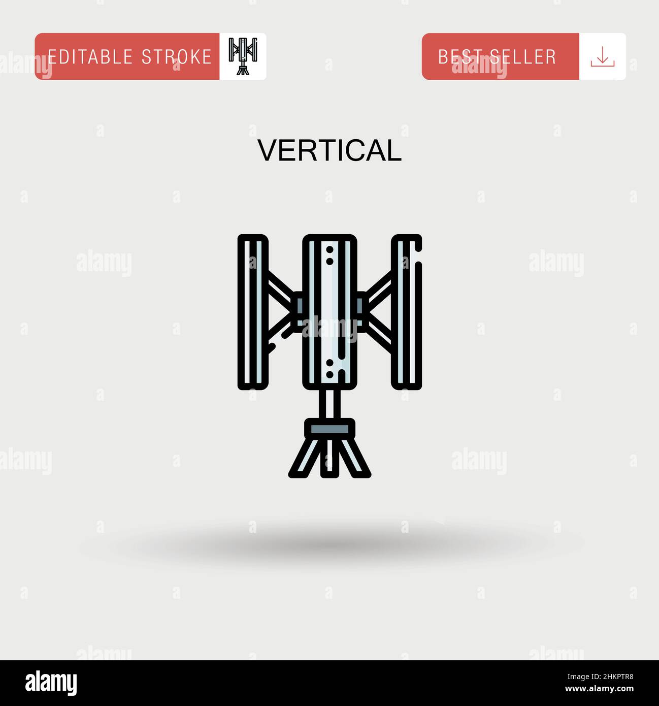 Vertikales einfaches Vektorsymbol. Stock Vektor