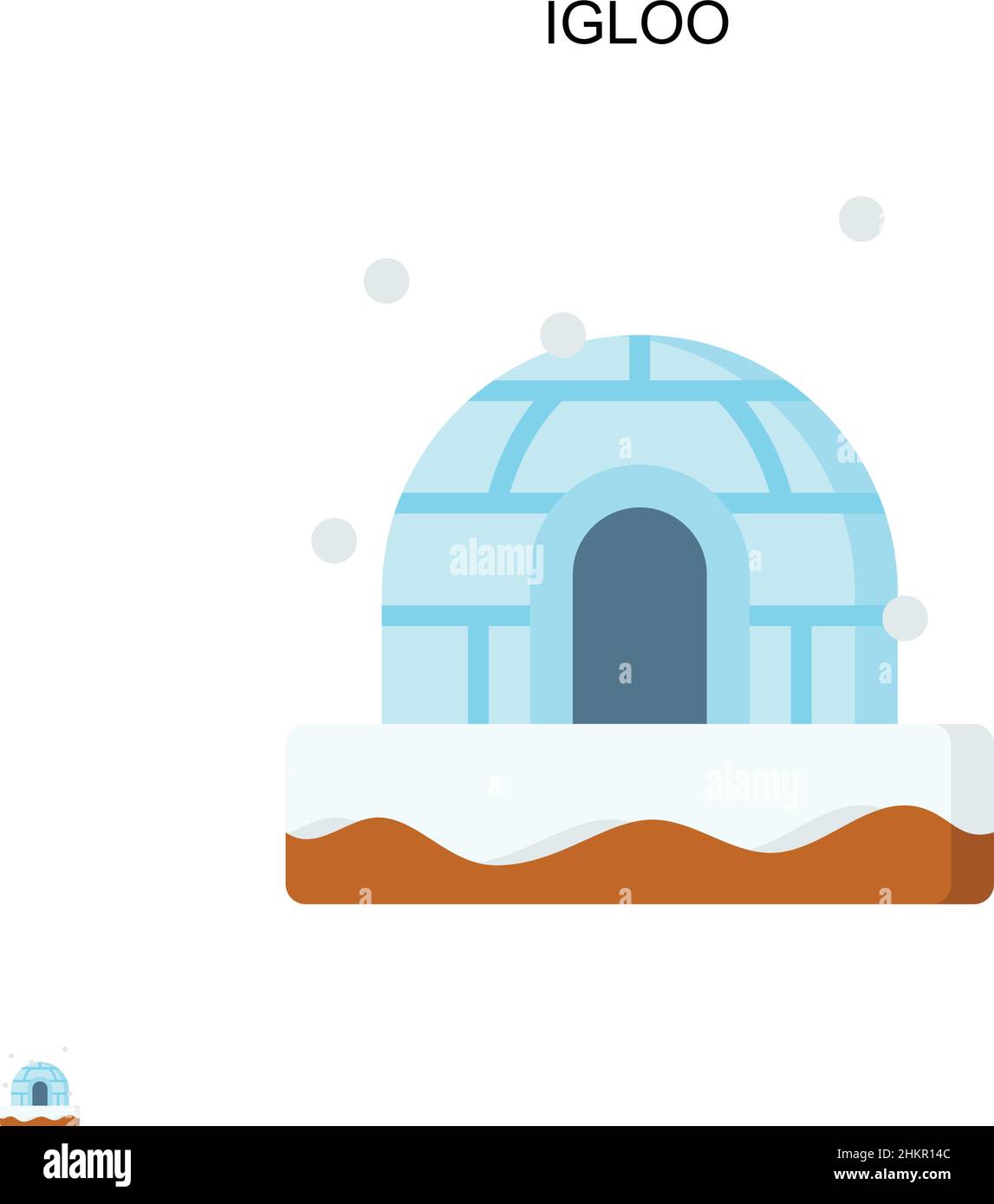 Iglu einfaches Vektor-Symbol. Illustration Symbol Design-Vorlage für Web mobile UI-Element. Stock Vektor