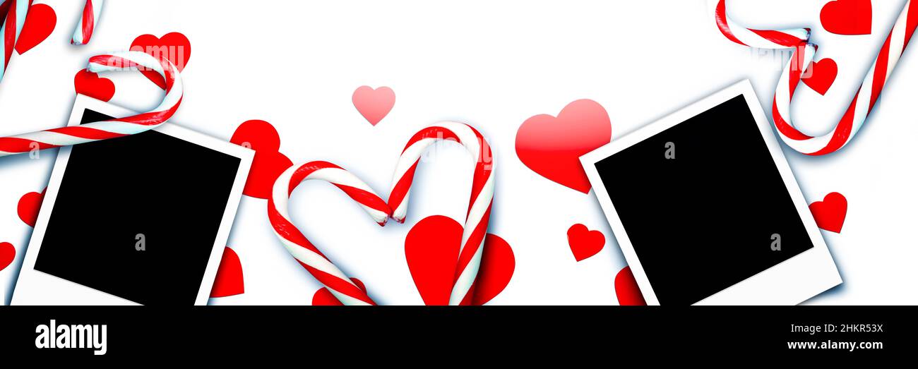 Valentinstag Hintergrund. Konzept der menschlichen Emotionen, Liebe, Beziehungen und romantische Ferien Stockfoto