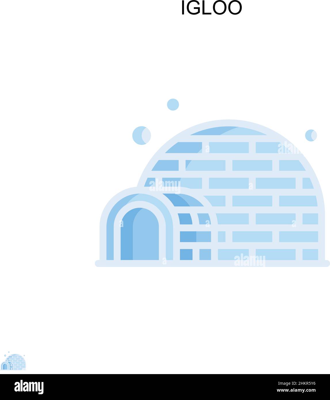 Iglu einfaches Vektor-Symbol. Illustration Symbol Design-Vorlage für Web mobile UI-Element. Stock Vektor