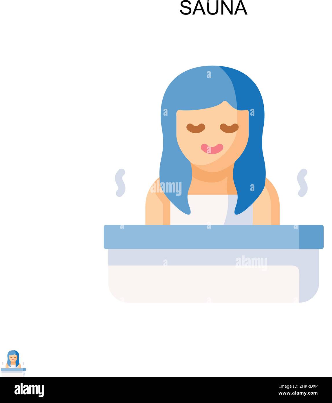 Sauna einfaches Vektor-Symbol. Illustration Symbol Design-Vorlage für Web mobile UI-Element. Stock Vektor