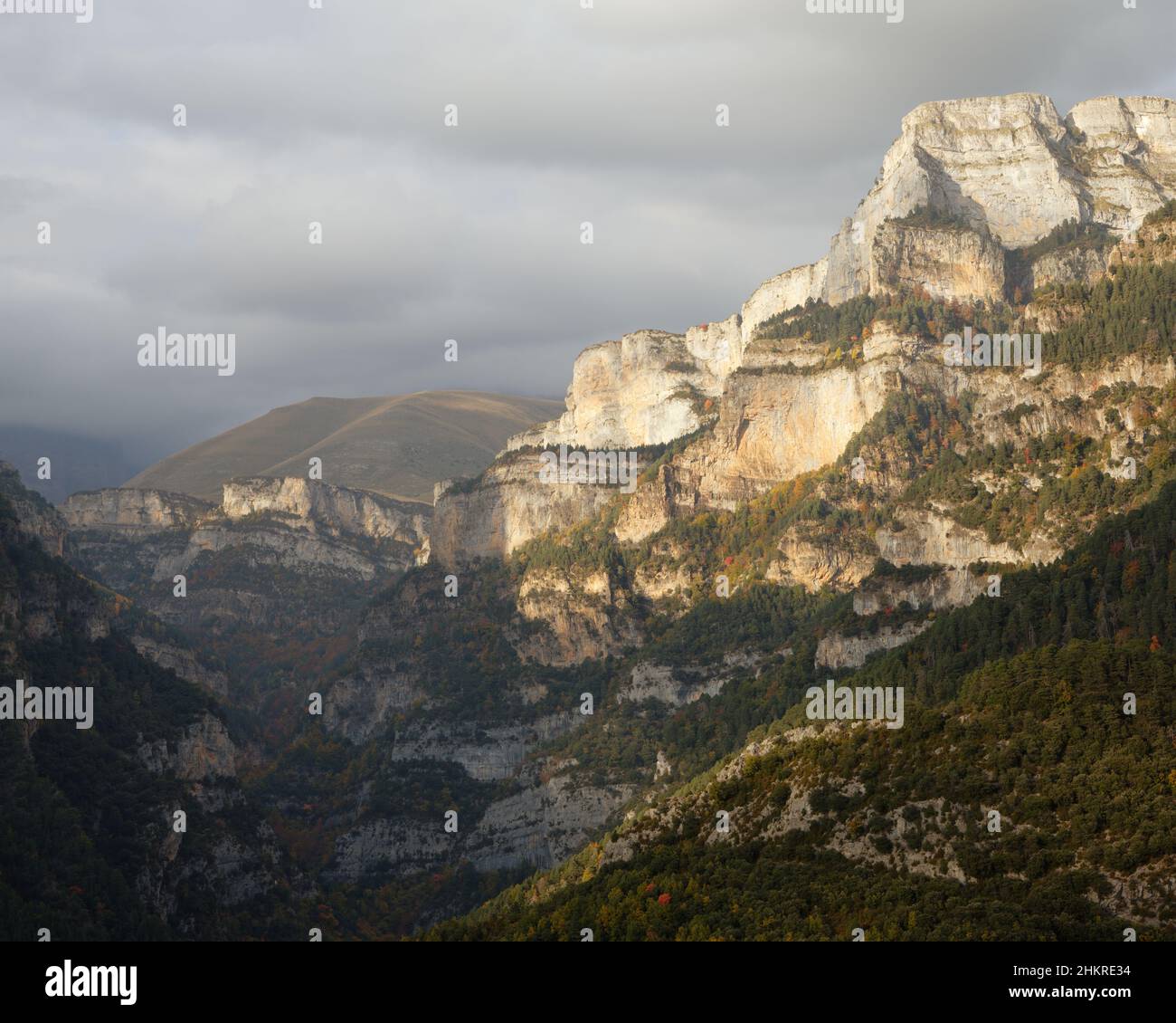 Der Blick vom Anisclo Canyon Aussichtspunkt Stockfoto