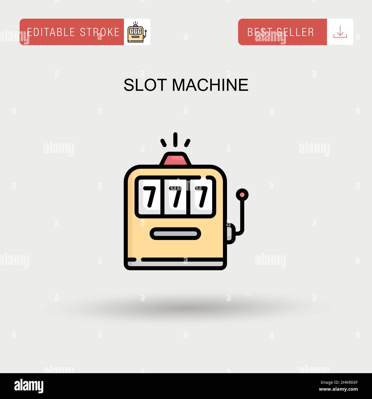 Slot Maschine einfachen Vektor-Symbol. Stock Vektor