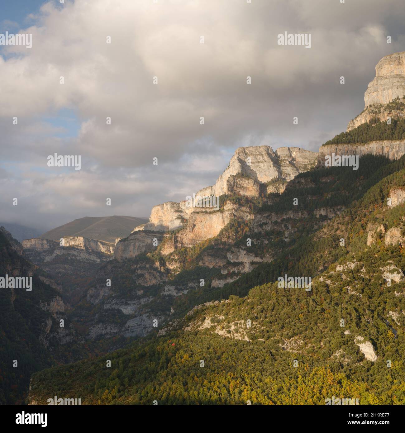 Der Blick vom Anisclo Canyon Aussichtspunkt Stockfoto