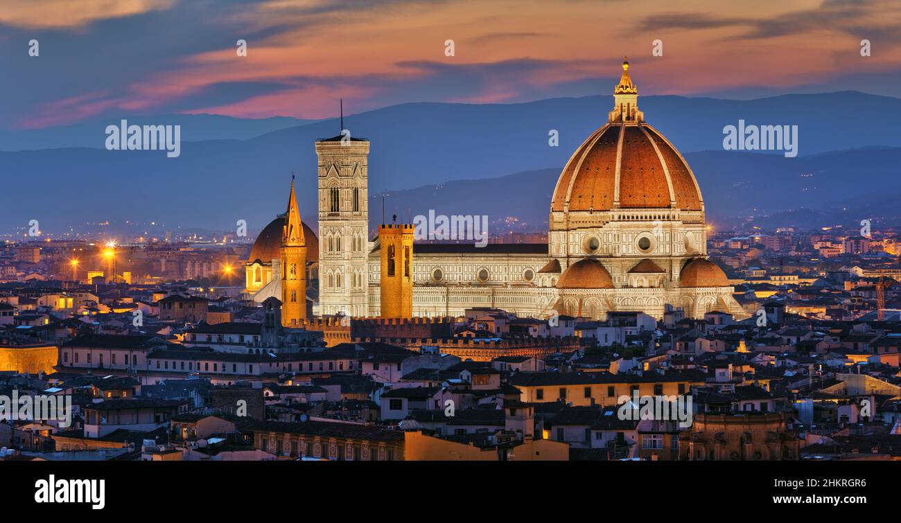 Toskana, Kathedrale von Florenz, Cattedrale di Santa Maria del Fiore, Duomo di Firenzano Stockfoto