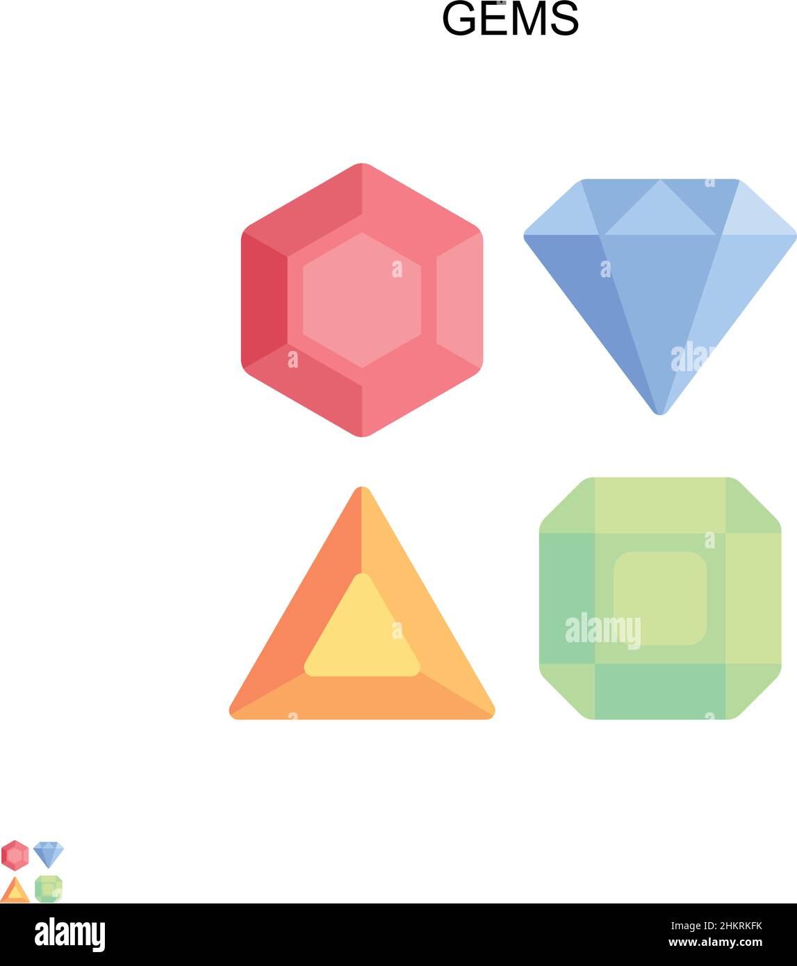 Einfaches Vektorsymbol für Edelsteine. Illustration Symbol Design-Vorlage für Web mobile UI-Element. Stock Vektor