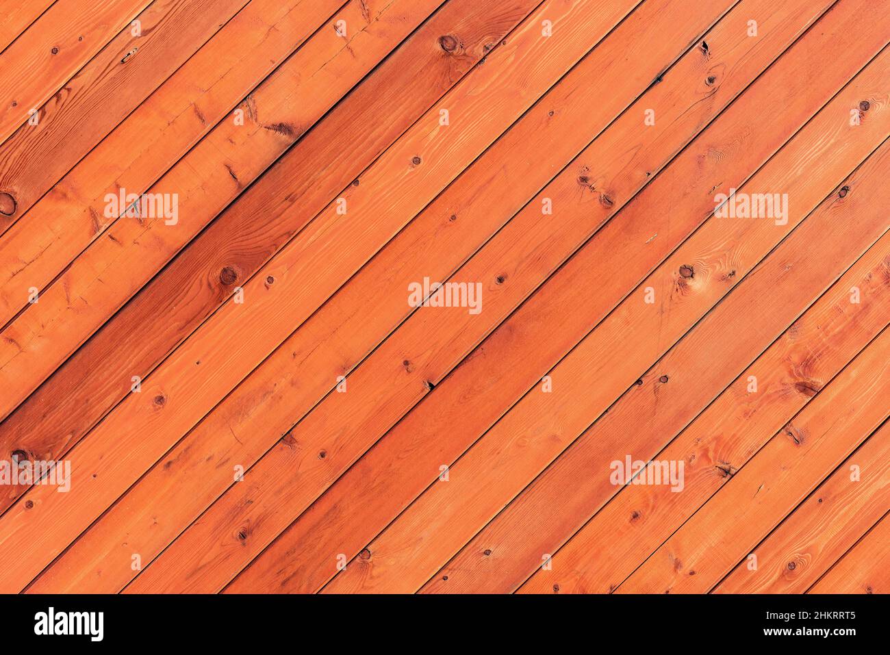 Nahaufnahme des neuen Hintergrunds mit brauner Holzstruktur. Stockfoto