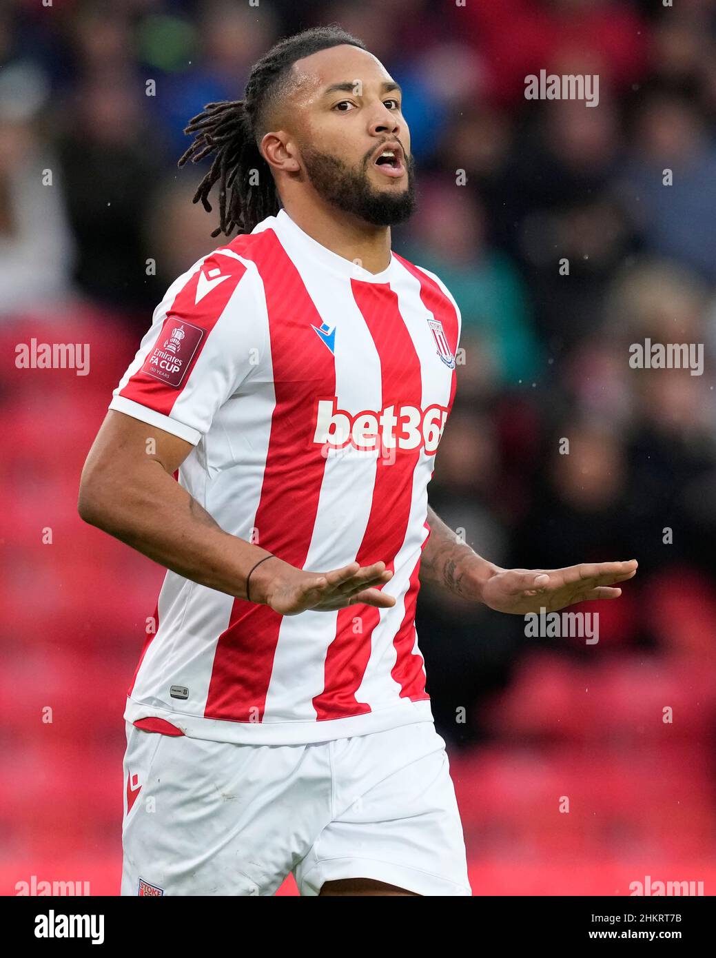 Stoke, England, 5th. Februar 2022. Liam Moore von Stoke City während des Emirates FA Cup-Spiels im bet365 Stadium, Stoke. Bildnachweis sollte lauten: Andrew Yates / Sportimage Stockfoto