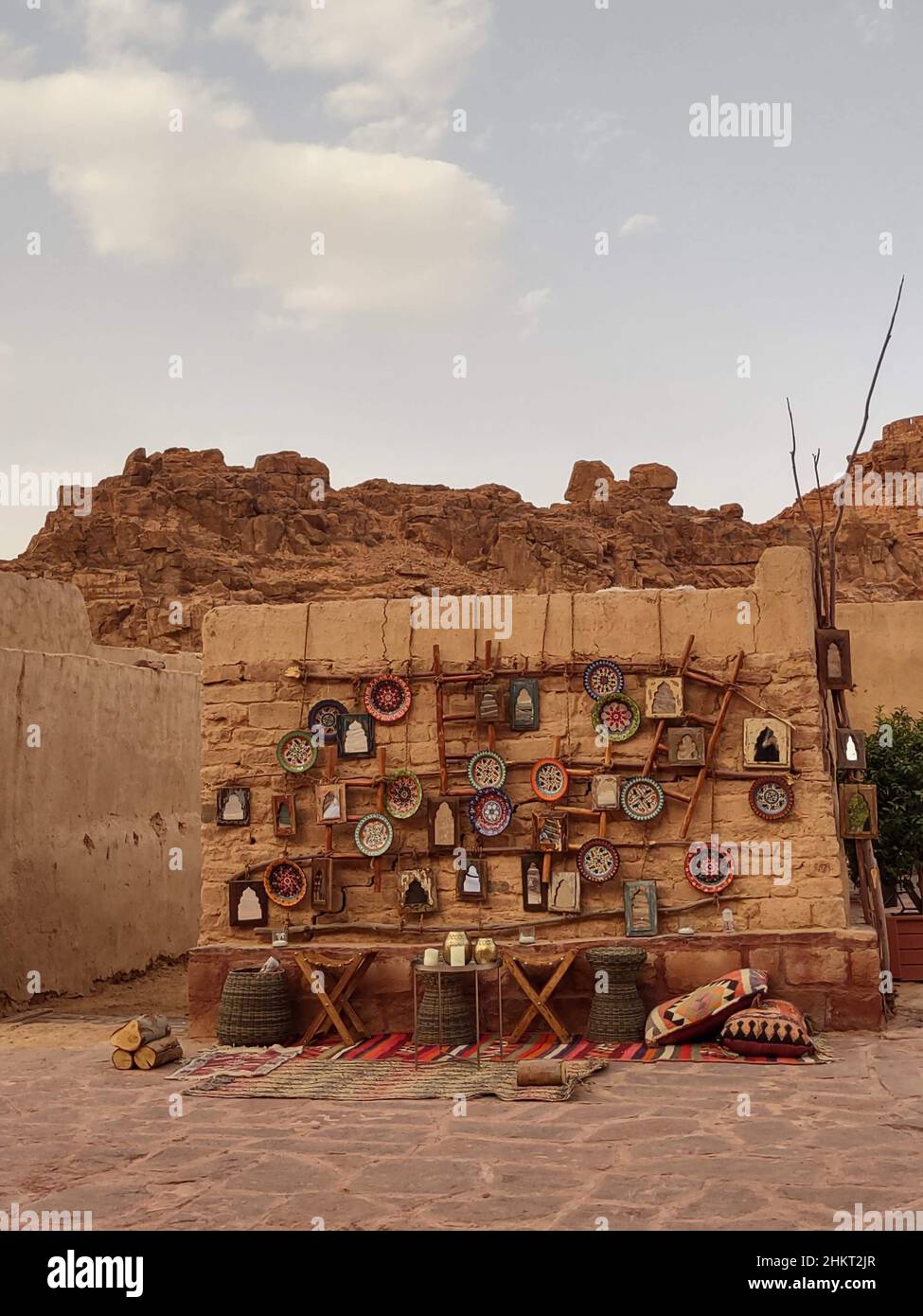 Die Stadt Al-Ula liegt im Nordwesten des Königreichs Saudi-Arabien und ist der Region Al-Madinah Al-Munawwarah angeschlossen. Stockfoto