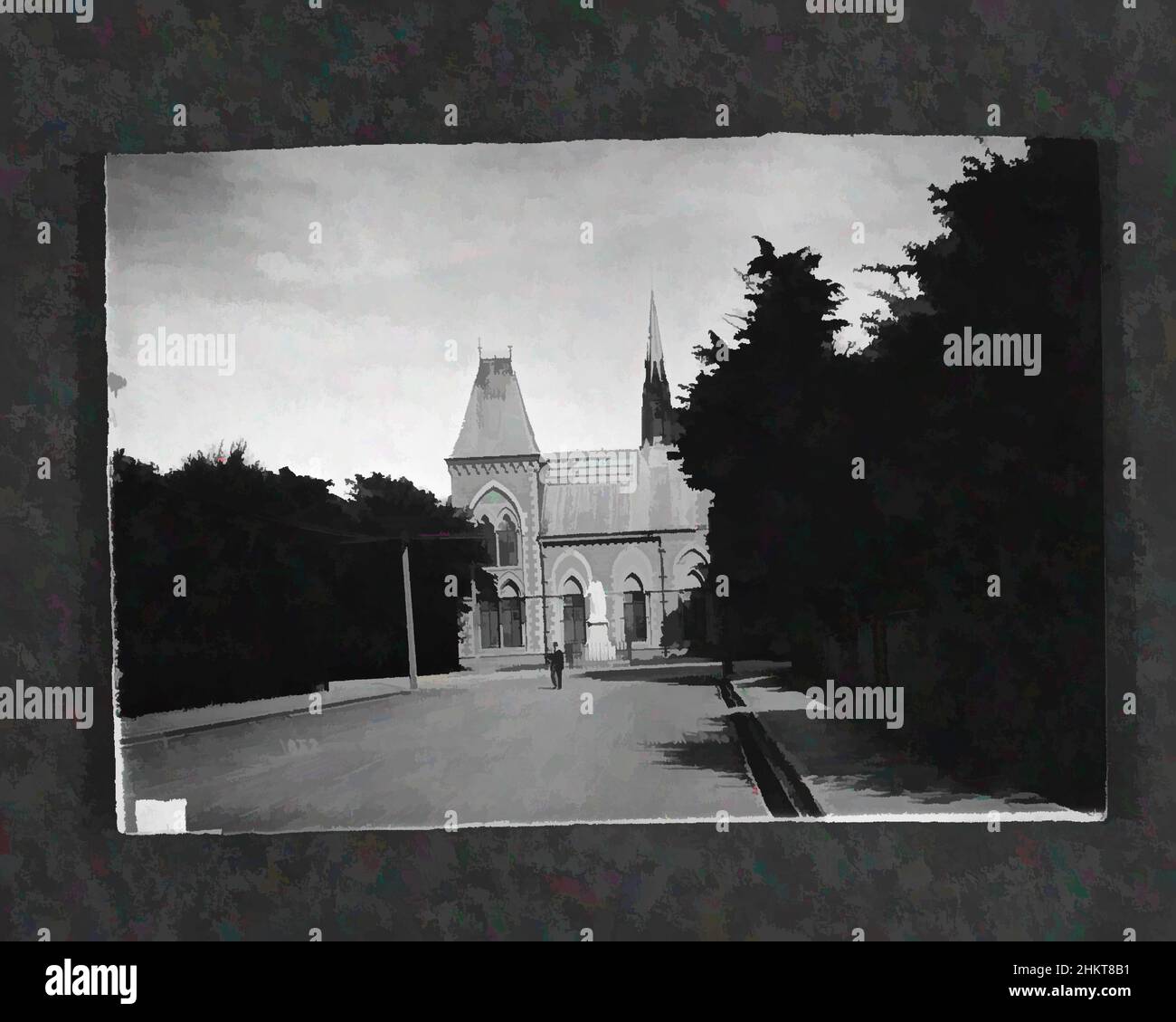 Art Inspired by Copy of a Photograph picting Canterbury Museum, Muir & Moodie Studio, Fotograf, 01. November 1912, Klassische Werke, die von Artotop mit einem Schuss Moderne modernisiert wurden. Formen, Farbe und Wert, auffällige visuelle Wirkung auf Kunst. Emotionen durch Freiheit von Kunstwerken auf zeitgemäße Weise. Eine zeitlose Botschaft, die eine wild kreative neue Richtung verfolgt. Künstler, die sich dem digitalen Medium zuwenden und die Artotop NFT erschaffen Stockfoto