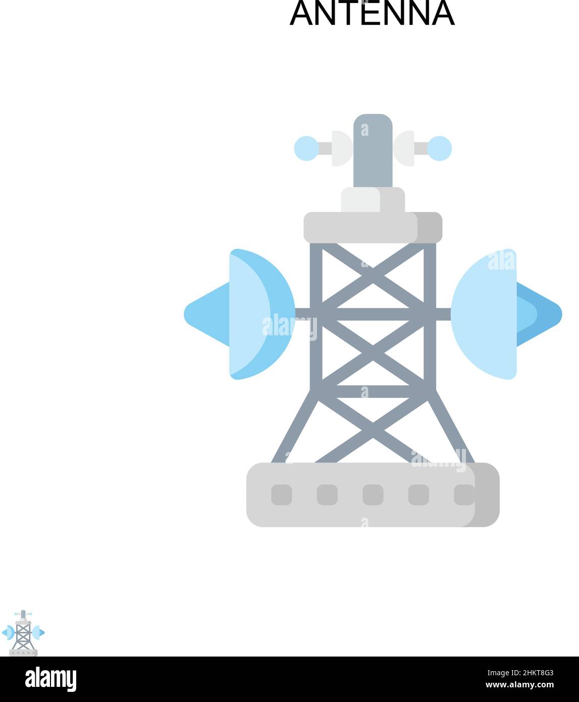 Symbol für einfachen Vektor der Antenne. Illustration Symbol Design-Vorlage für Web mobile UI-Element. Stock Vektor