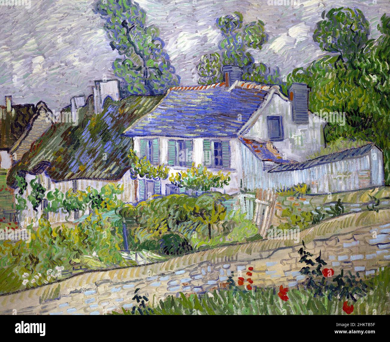 Die Häuser in Auvers von Vincent Van Gogh 1890. Toledo Museum of Art in den USA Stockfoto