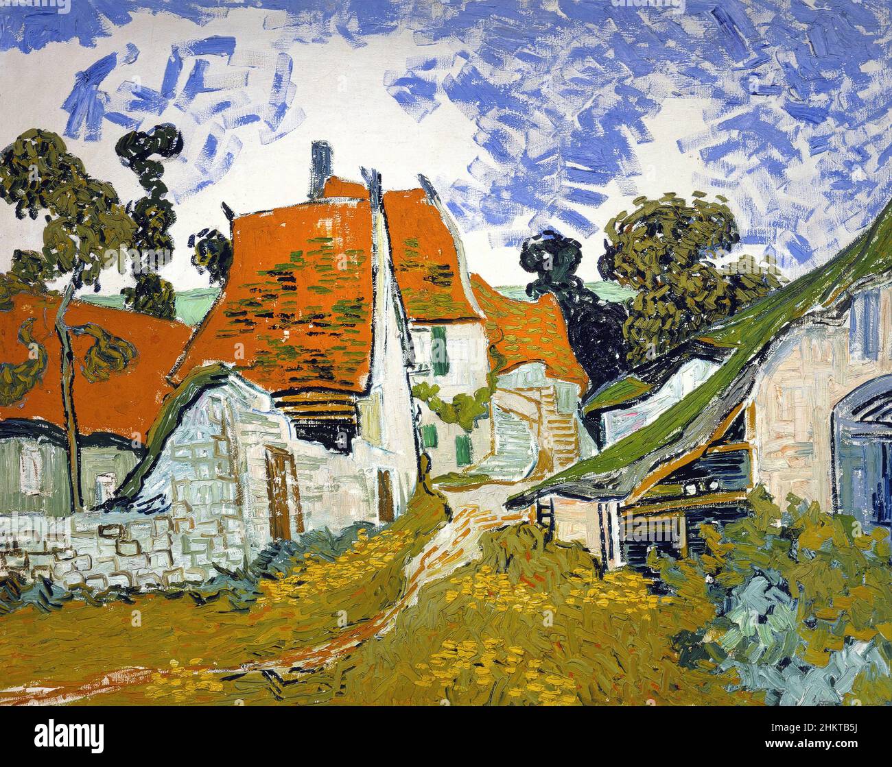 The Village Street von Vincent Van Gogh 1890. Ateneum Museum in Helsinki, Finnland Stockfoto