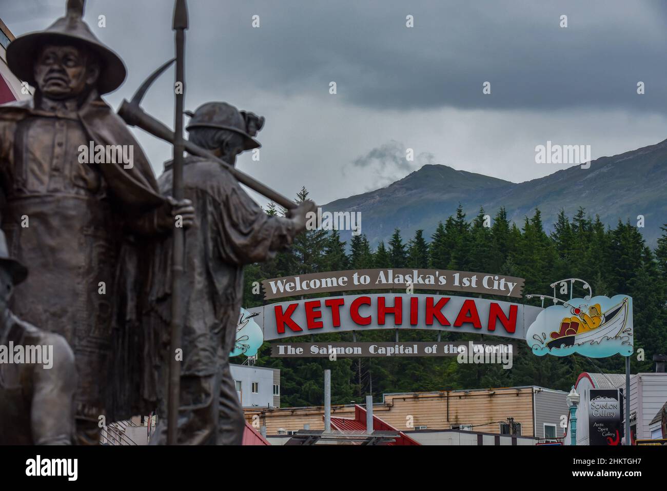 Alaska-Kreuzfahrt in der Passage nach Ketchikan Stockfoto