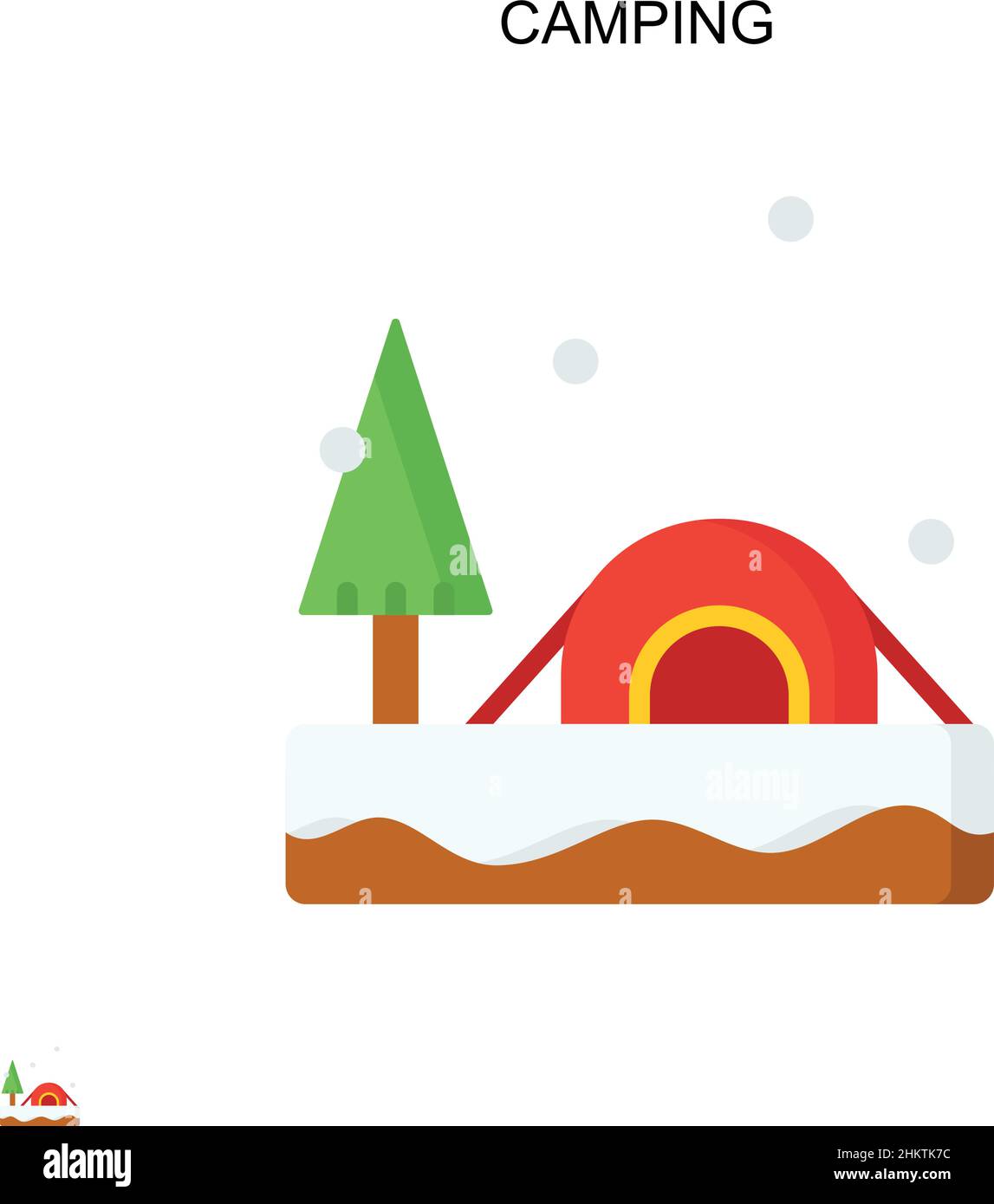Einfaches Vektor-Symbol für Camping. Illustration Symbol Design-Vorlage für Web mobile UI-Element. Stock Vektor