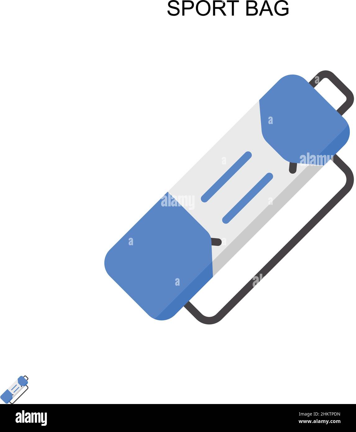 Sporttasche einfaches Vektor-Symbol. Illustration Symbol Design-Vorlage für Web mobile UI-Element. Stock Vektor