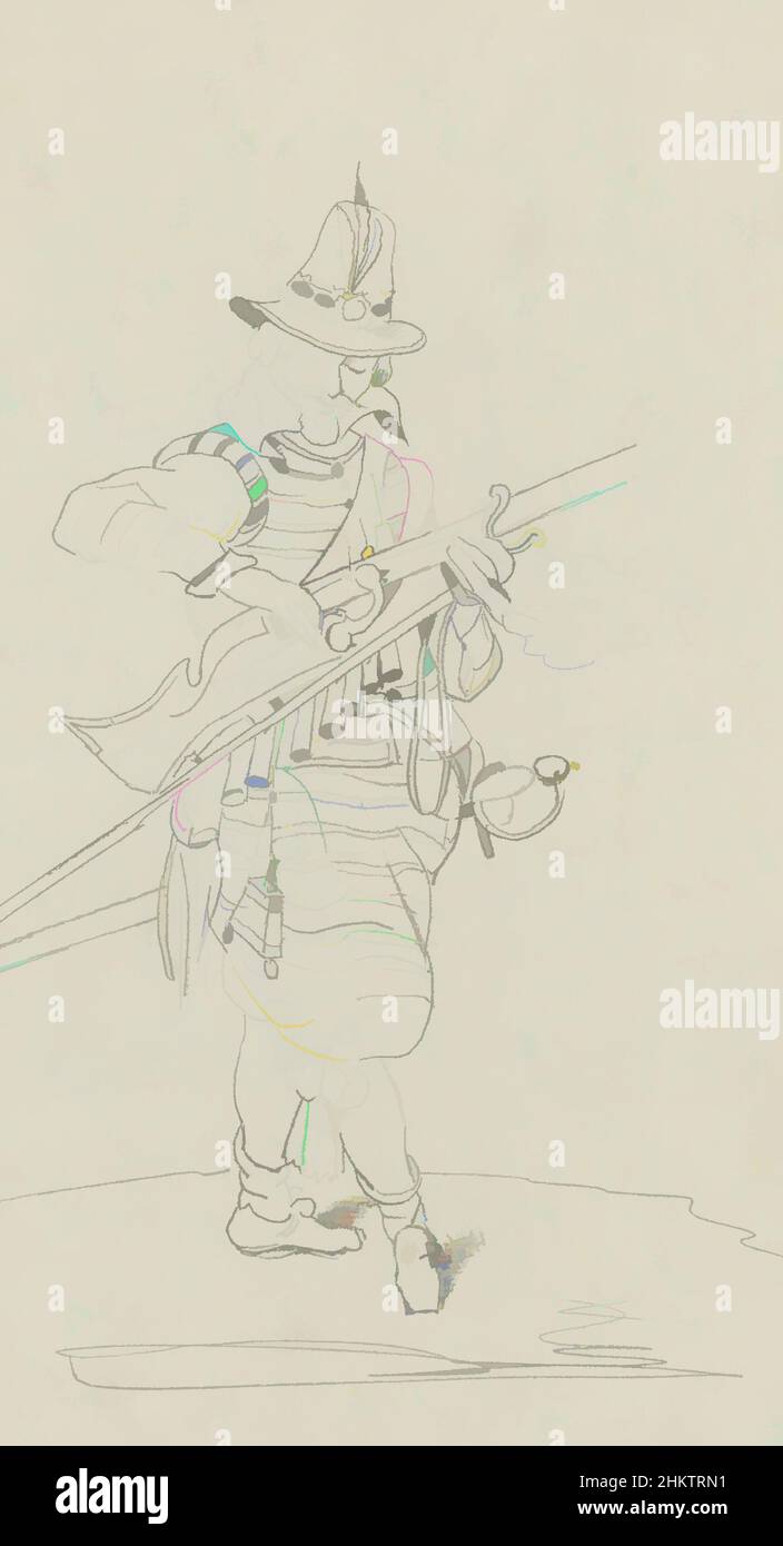 Kunst inspiriert von Soldier die von Artotop modernisierten Classic Works schließen die Pfanne seiner Muskete mit einem Schuss Modernität. Formen, Farbe und Wert, auffällige visuelle Wirkung auf Kunst. Emotionen durch Freiheit von Kunstwerken auf zeitgemäße Weise. Eine zeitlose Botschaft, die eine wild kreative neue Richtung verfolgt. Künstler, die sich dem digitalen Medium zuwenden und die Artotop NFT erschaffen Stockfoto