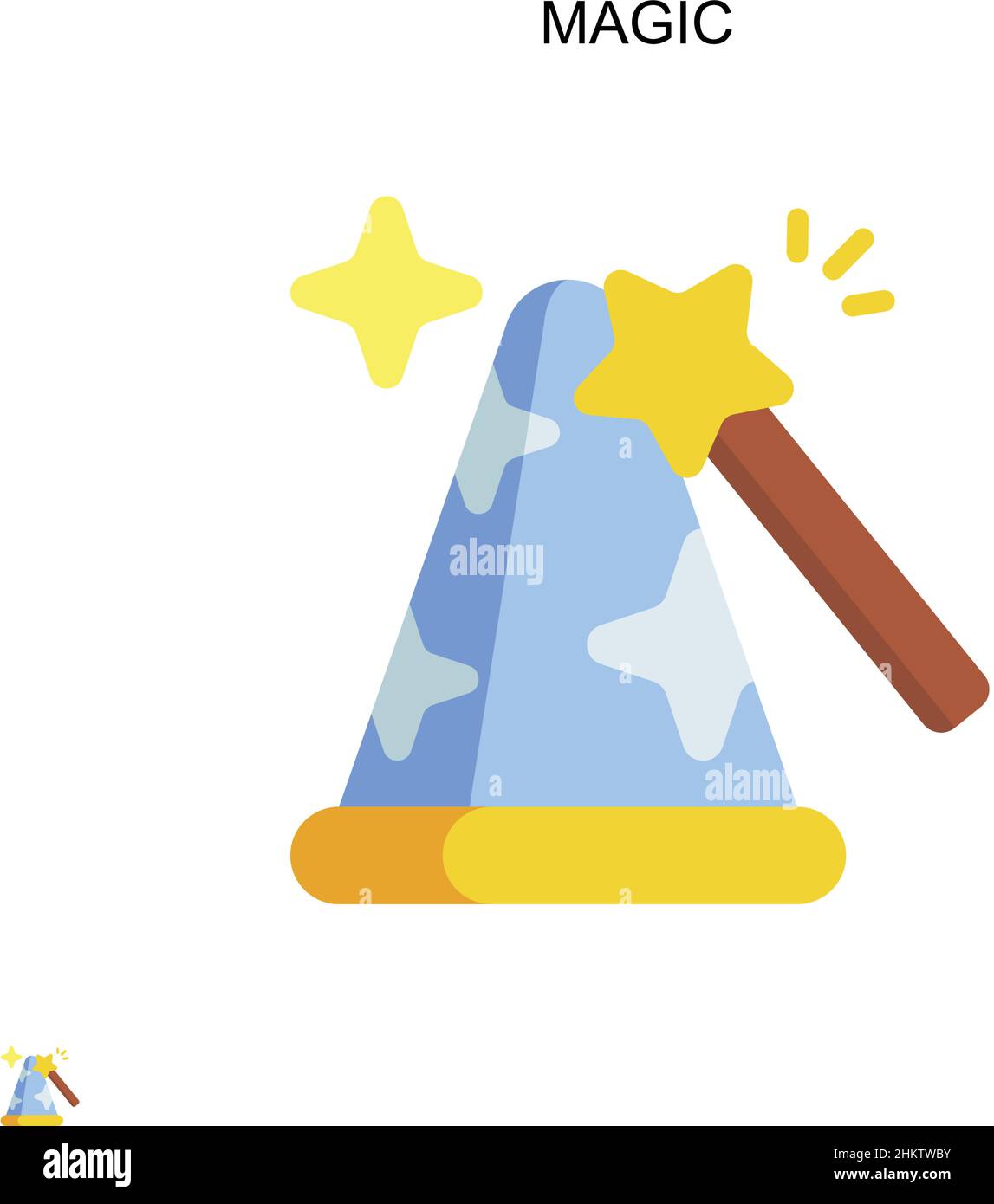 Magic Simple Vektor-Symbol. Illustration Symbol Design-Vorlage für Web mobile UI-Element. Stock Vektor