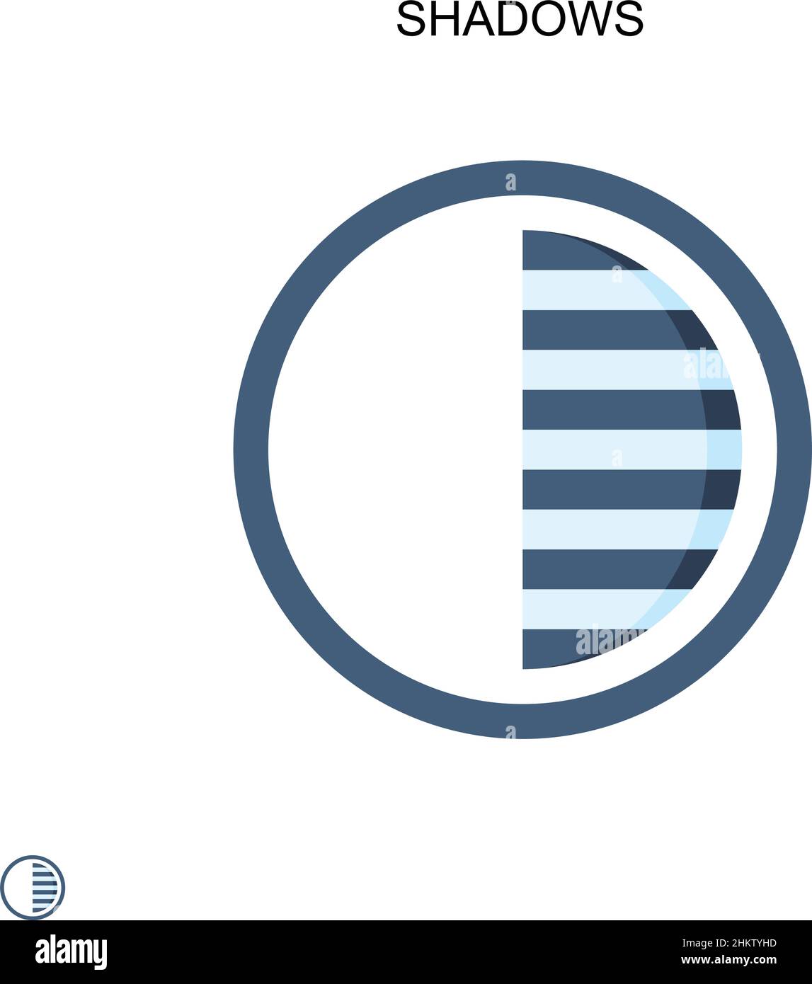 Einfaches Vektorsymbol „Schatten“. Illustration Symbol Design-Vorlage für Web mobile UI-Element. Stock Vektor