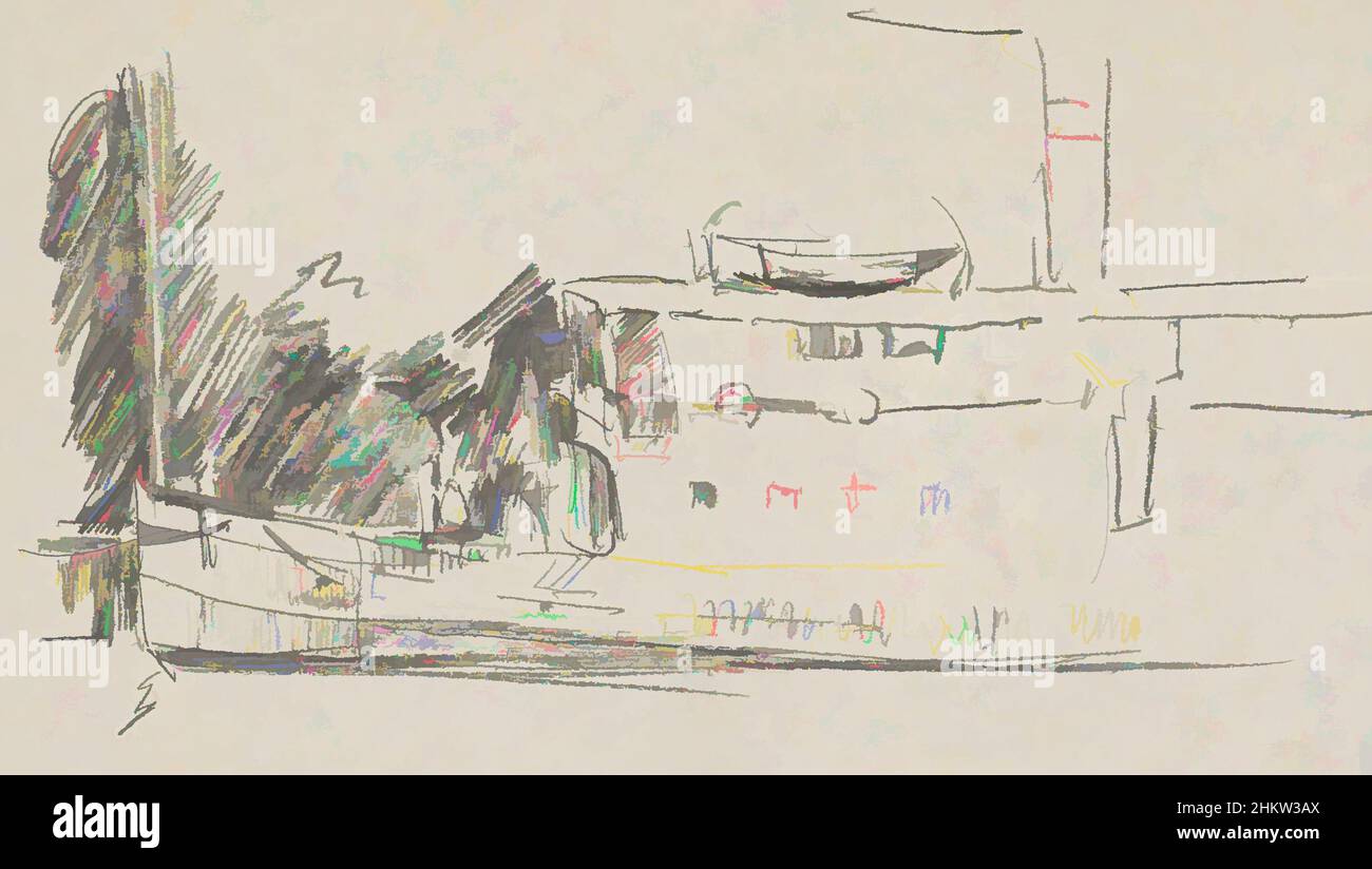 Kunst inspiriert von Flat-Bottomed Schiff an einem Kai, Kopenhagen City, Classic Works modernisiert von Artotop mit einem Schuss Moderne. Formen, Farbe und Wert, auffällige visuelle Wirkung auf Kunst. Emotionen durch Freiheit von Kunstwerken auf zeitgemäße Weise. Eine zeitlose Botschaft, die eine wild kreative neue Richtung verfolgt. Künstler, die sich dem digitalen Medium zuwenden und die Artotop NFT erschaffen Stockfoto