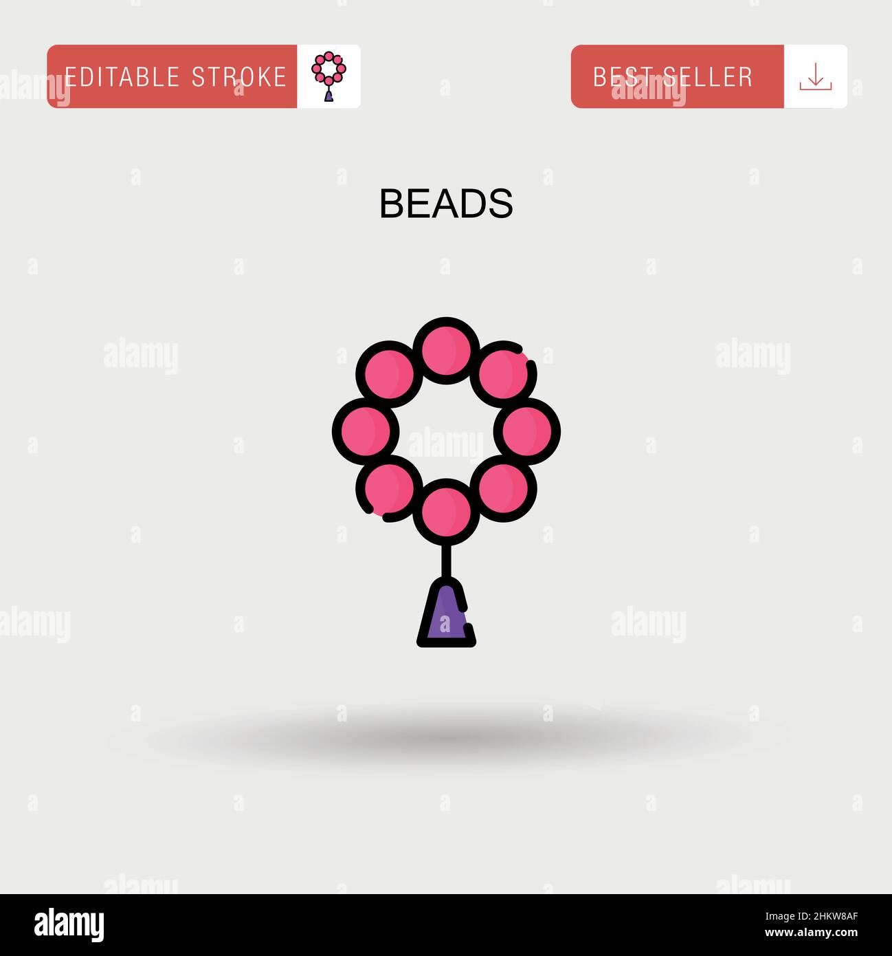 Einfaches Vektorsymbol „Perlen“. Stock Vektor