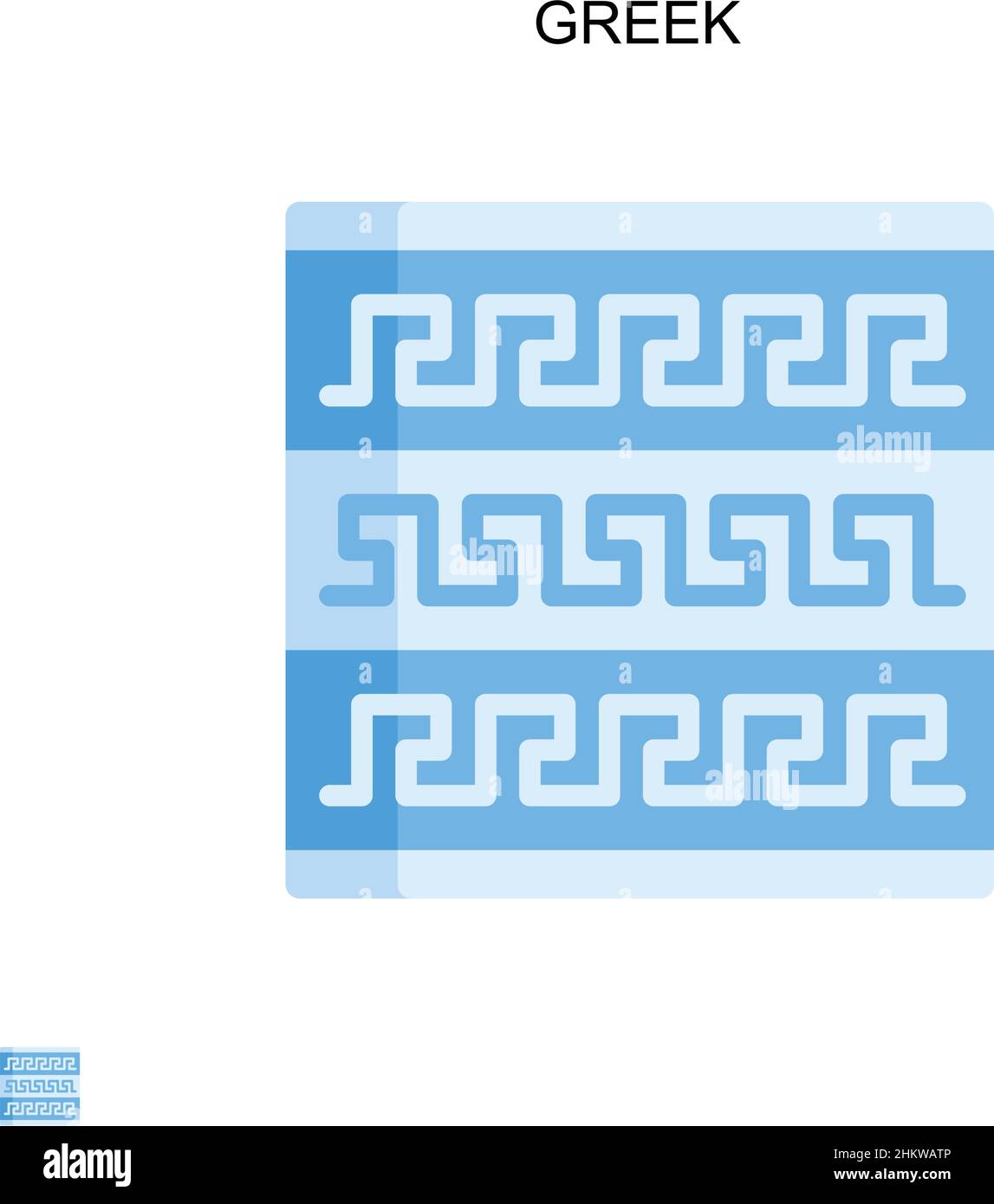 Griechisches einfaches Vektorsymbol. Illustration Symbol Design-Vorlage für Web mobile UI-Element. Stock Vektor Griechisches einfaches Vektorsymbol. Illustration Symbol Design-Vorlage für Web mobile UI-Element. Stock Vektor