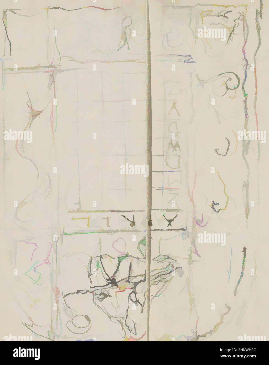 Kunst inspiriert von Design für ein dekoriertes Kalenderblatt modernisierte Classic Works von Artotop mit einem Schuss Modernität. Formen, Farbe und Wert, auffällige visuelle Wirkung auf Kunst. Emotionen durch Freiheit von Kunstwerken auf zeitgemäße Weise. Eine zeitlose Botschaft, die eine wild kreative neue Richtung verfolgt. Künstler, die sich dem digitalen Medium zuwenden und die Artotop NFT erschaffen Stockfoto