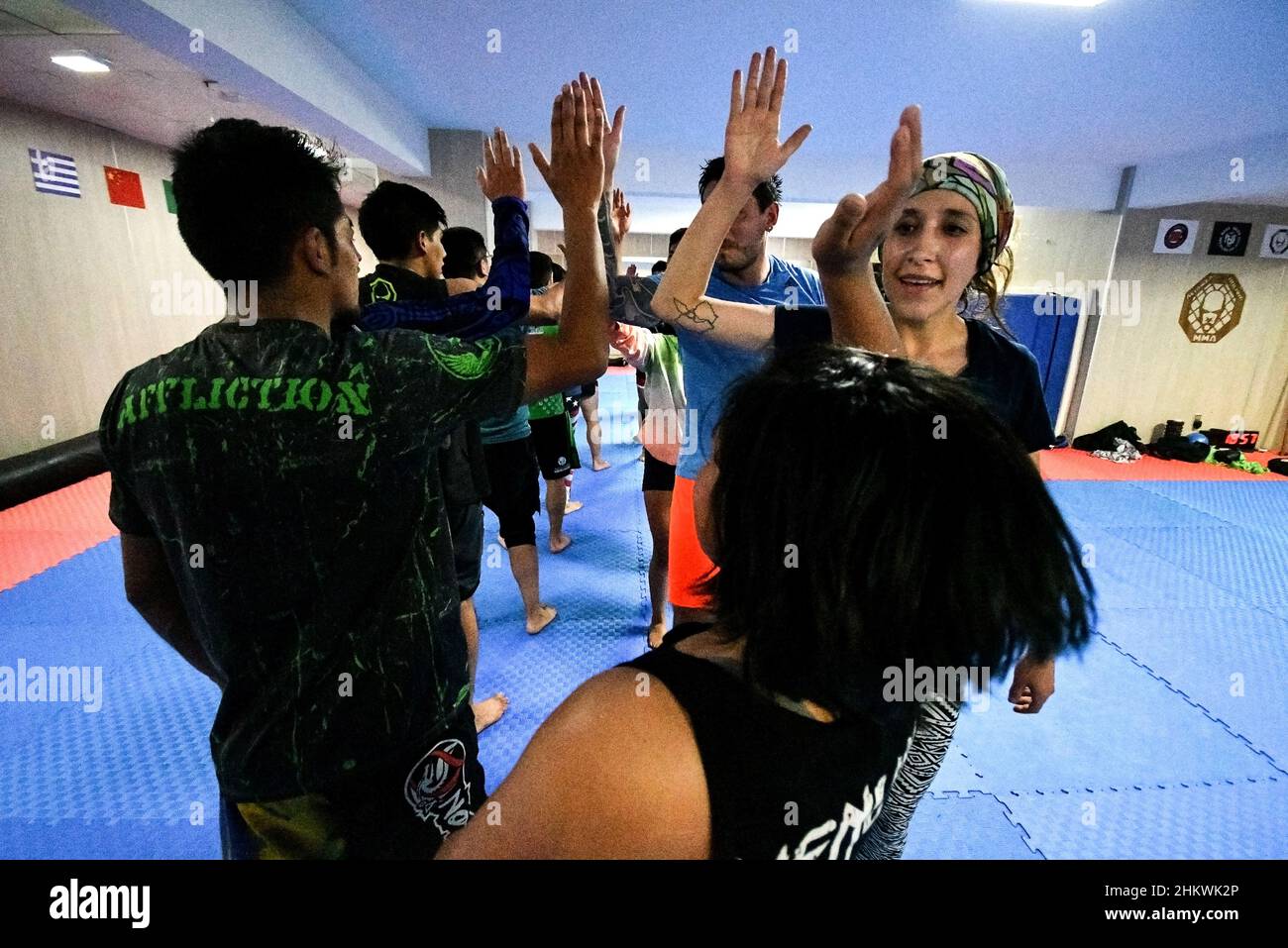 4. Februar 2022 MMA 'Mixed Martial Arts' Training an der Academia