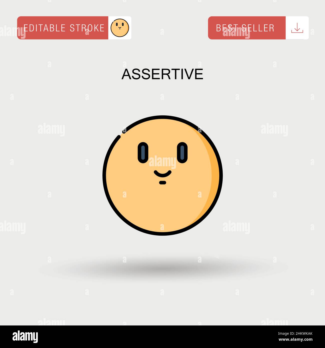 Assertive Simple Vector-Symbol. Stock Vektor